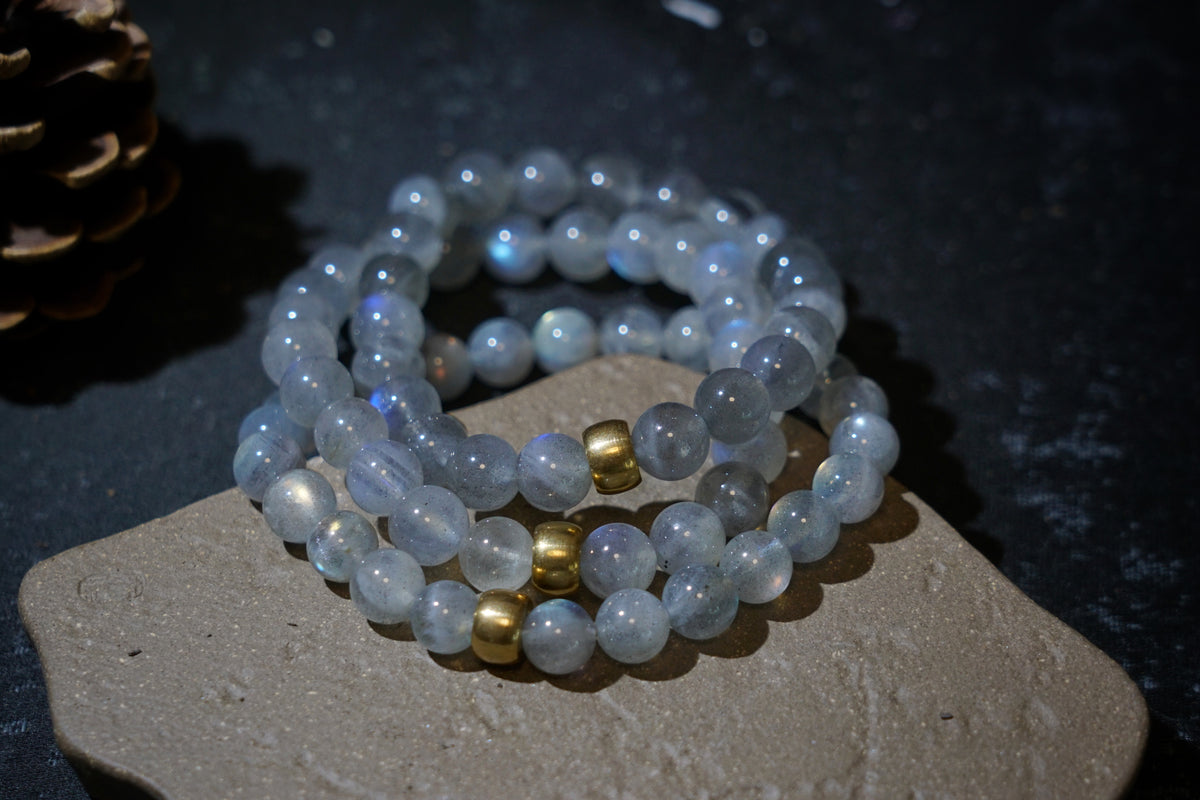 Moonstone Bracelet – Natural 7.5mm Stretch Beads product photo 1