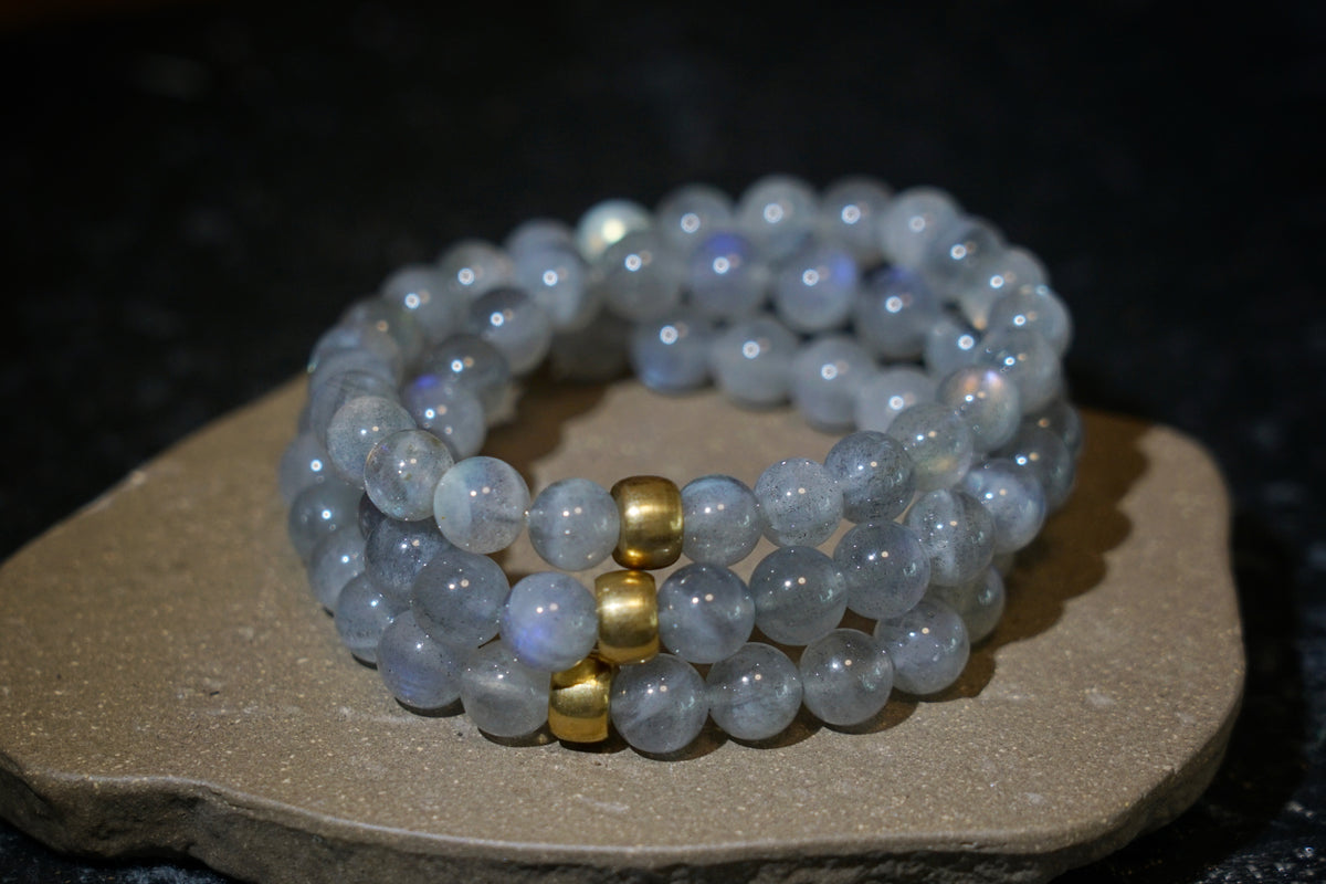 Moonstone Bracelet – Natural 7.5mm Stretch Beads product photo 5