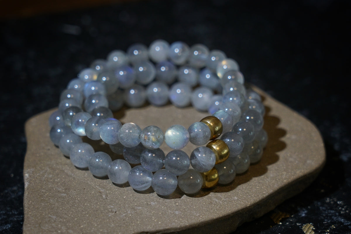 Moonstone Bracelet – Natural 7.5mm Stretch Beads product photo 2