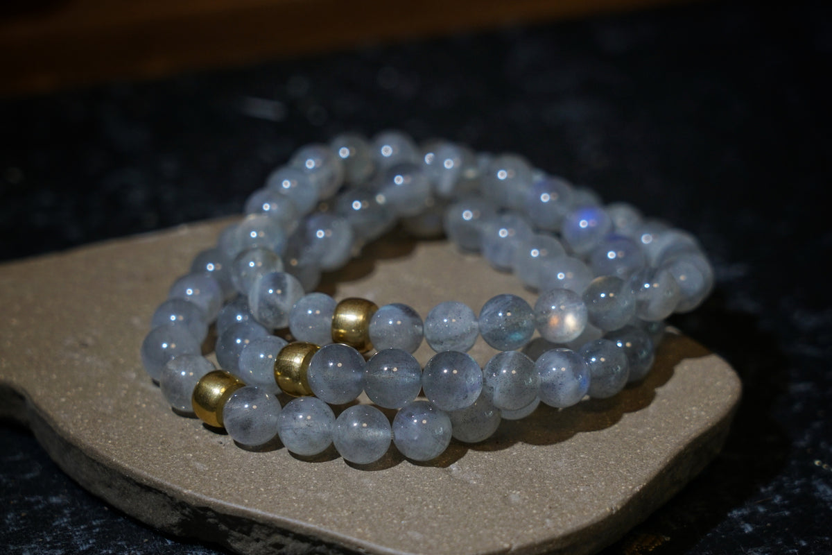 Moonstone Bracelet – Natural 7.5mm Stretch Beads product photo 4