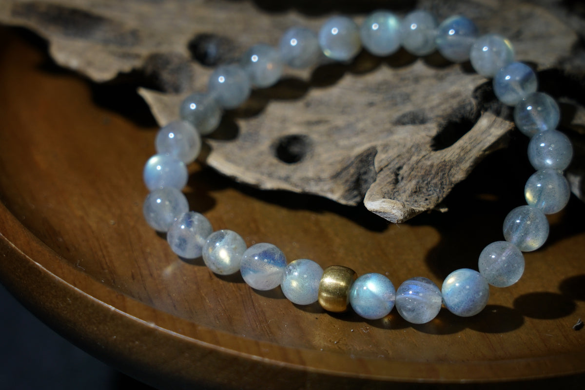 Moonstone Bracelet | Natural 7.5mm Stretch Beads