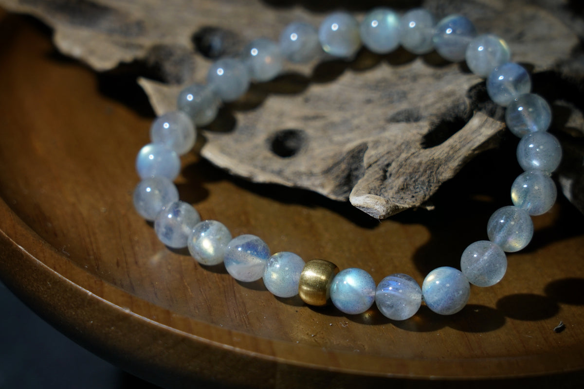 Moonstone Bracelet | Natural 7.5mm Stretch Beads