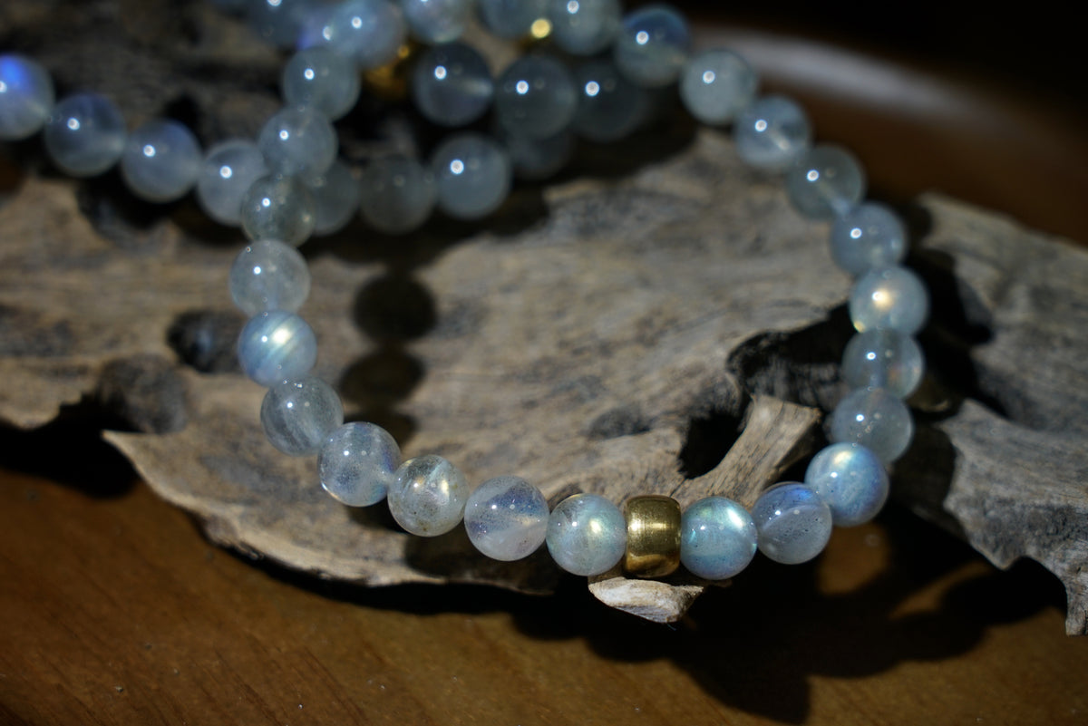 Moonstone Bracelet | Natural 7.5mm Stretch Beads