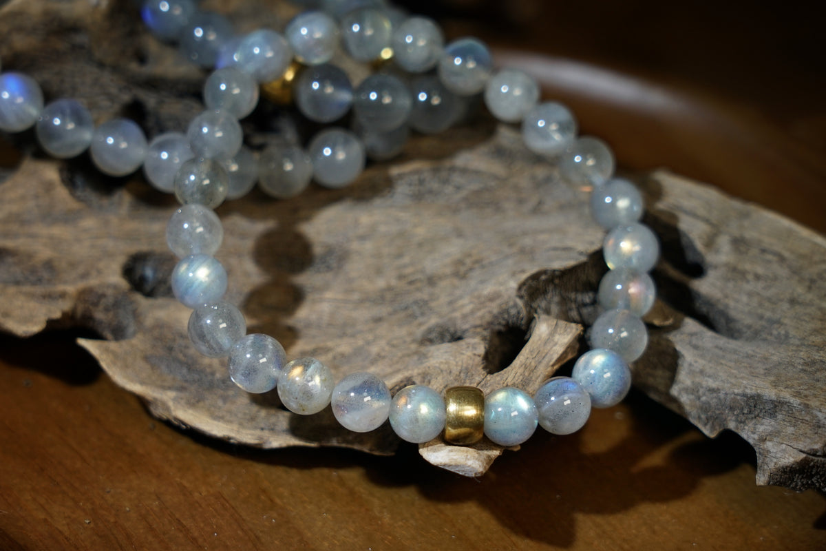 Moonstone Bracelet | Natural 7.5mm Stretch Beads