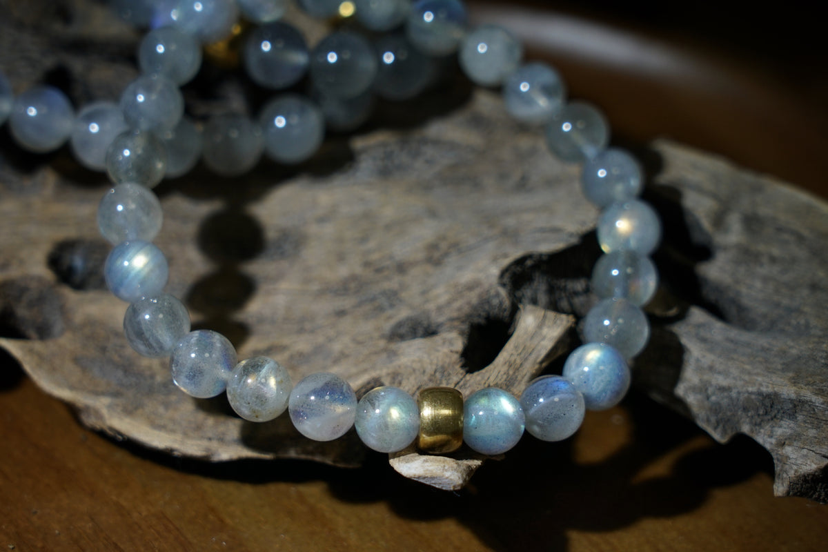 Moonstone Bracelet | Natural 7.5mm Stretch Beads