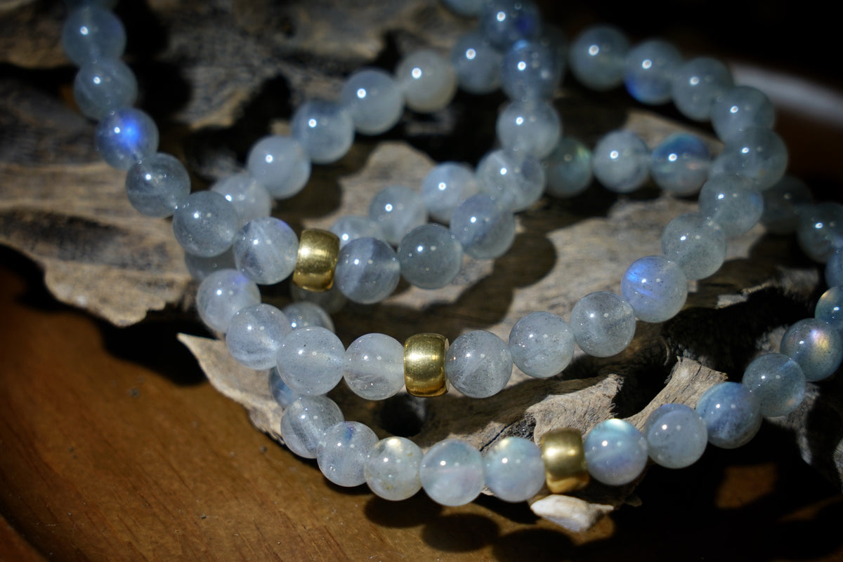 Moonstone Bracelet | Natural 7.5mm Stretch Beads