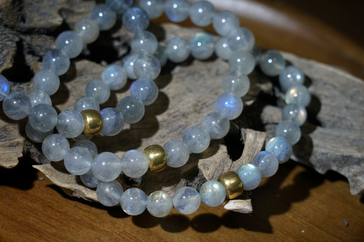 Moonstone Bracelet | Natural 7.5mm Stretch Beads