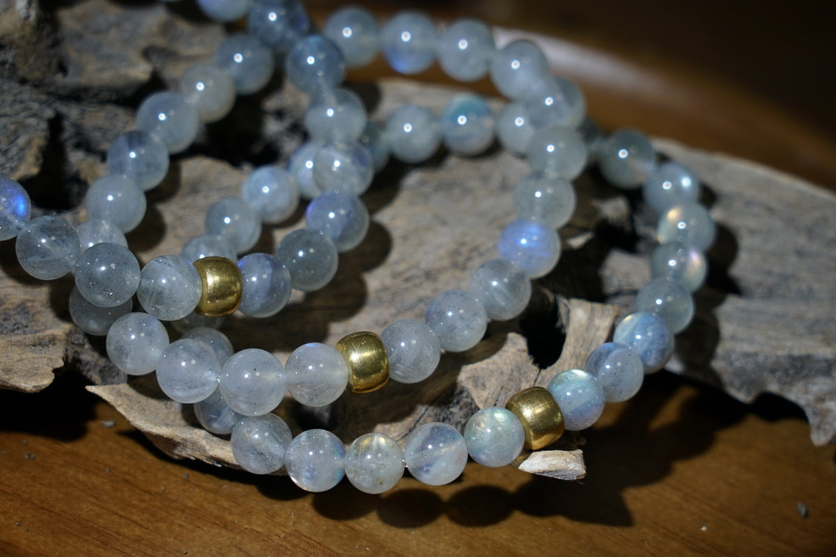 Moonstone Bracelet | Natural 7.5mm Stretch Beads