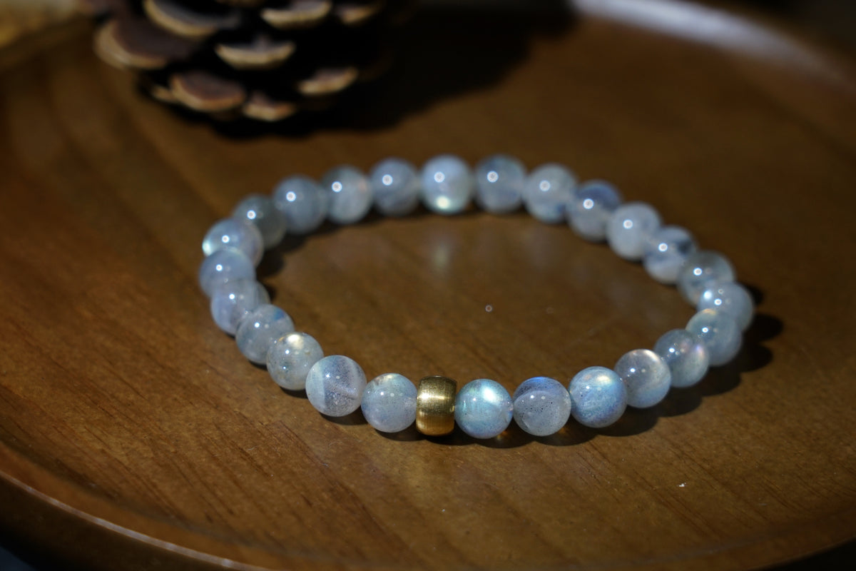 Moonstone Bracelet | Natural 7.5mm Stretch Beads