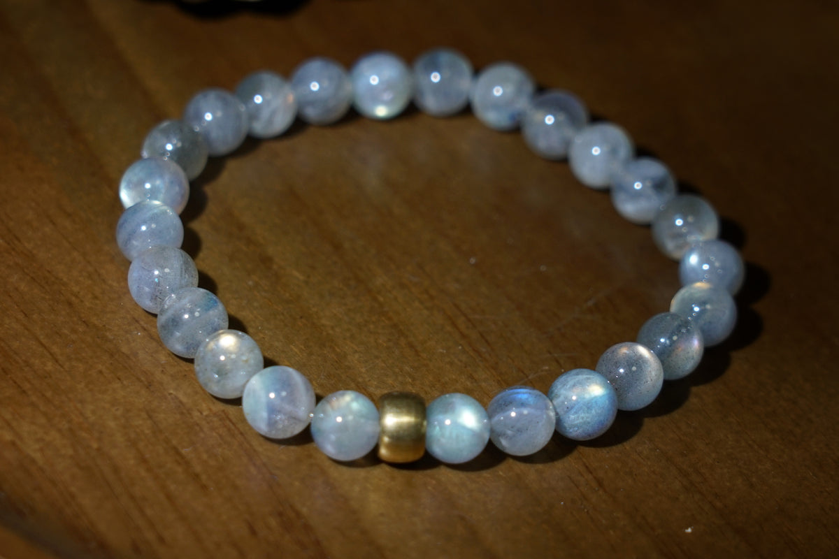 Moonstone Bracelet | Natural 7.5mm Stretch Beads