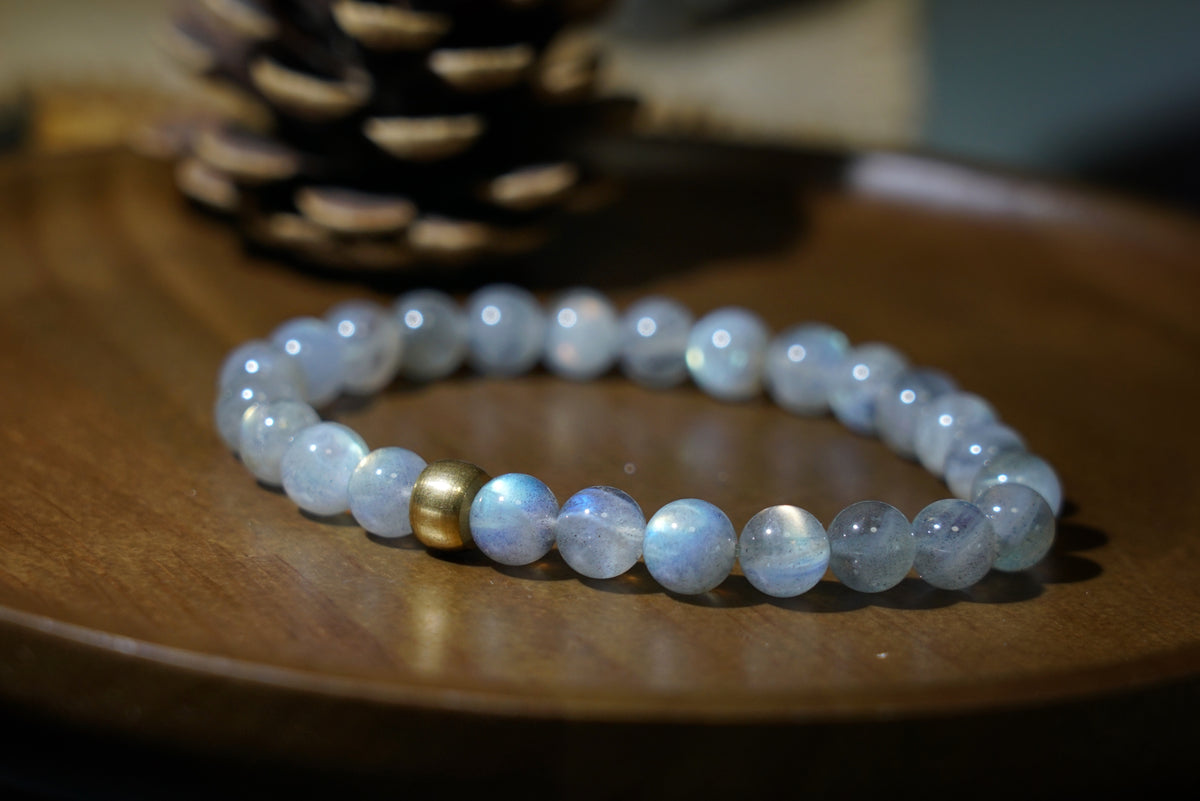 Moonstone Bracelet | Natural 7.5mm Stretch Beads