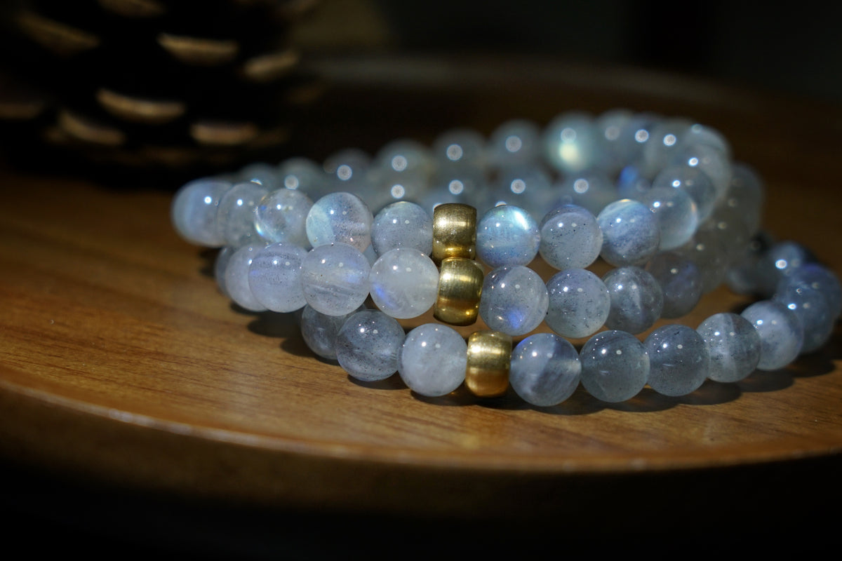 Moonstone Bracelet – Natural 7.5mm Stretch Beads product photo 6
