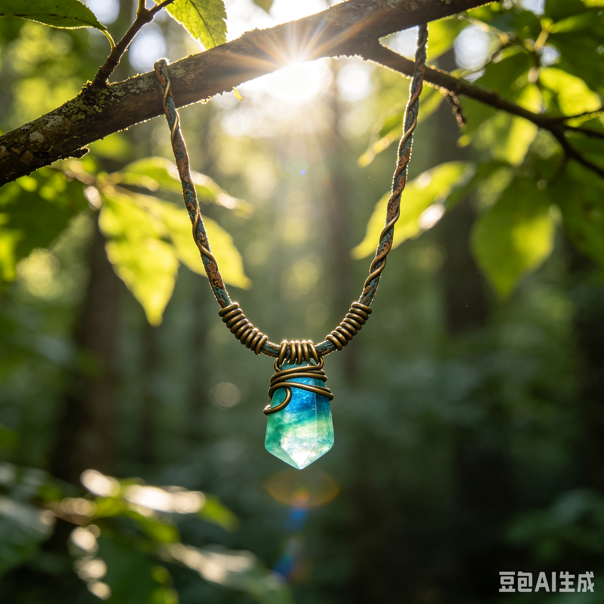Green Fluorite Cube Necklace | Natural 2cm Pendant