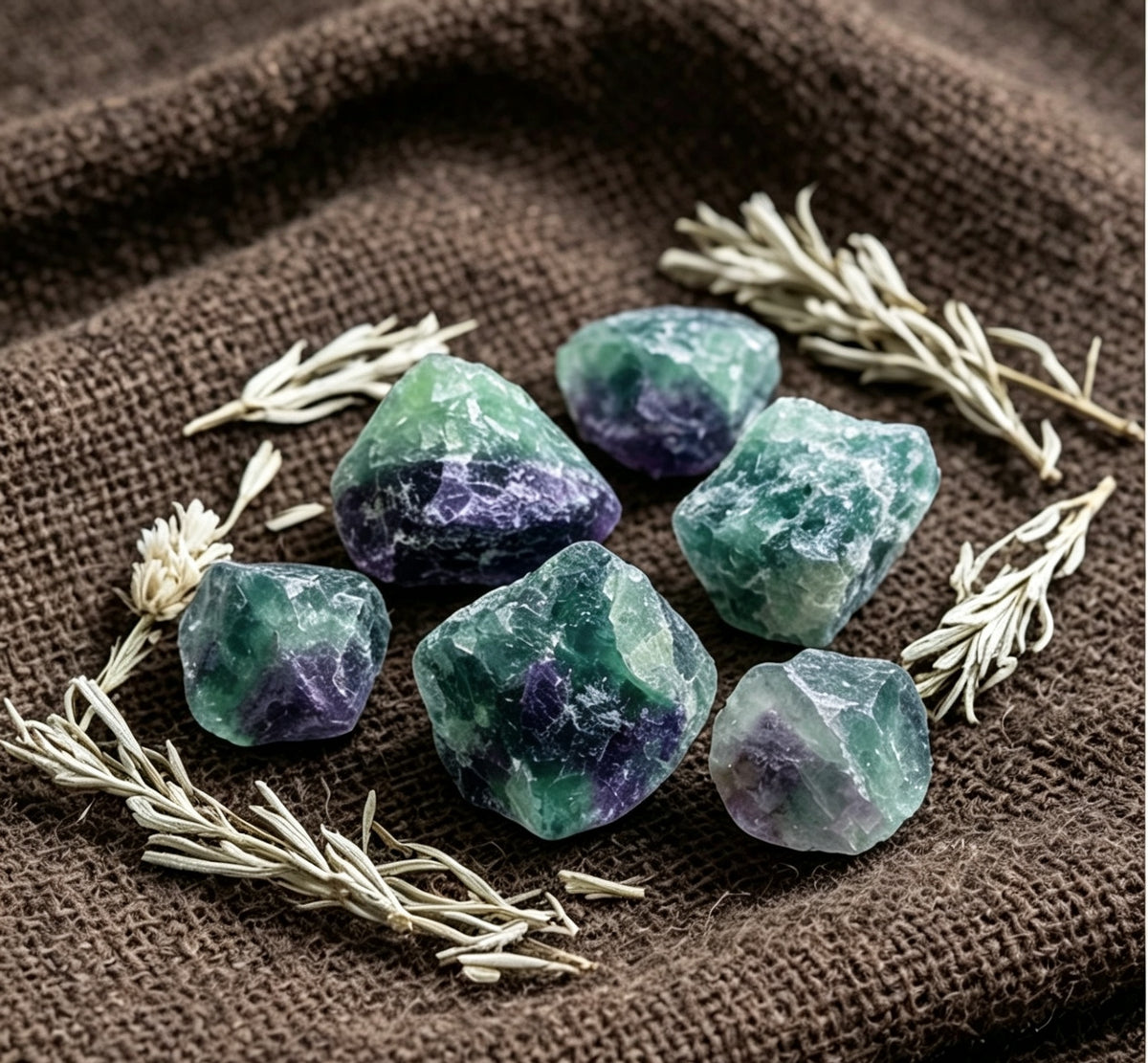 Raw Feather Fluorite Stones | Natural Rough Crystal 100g Bag
