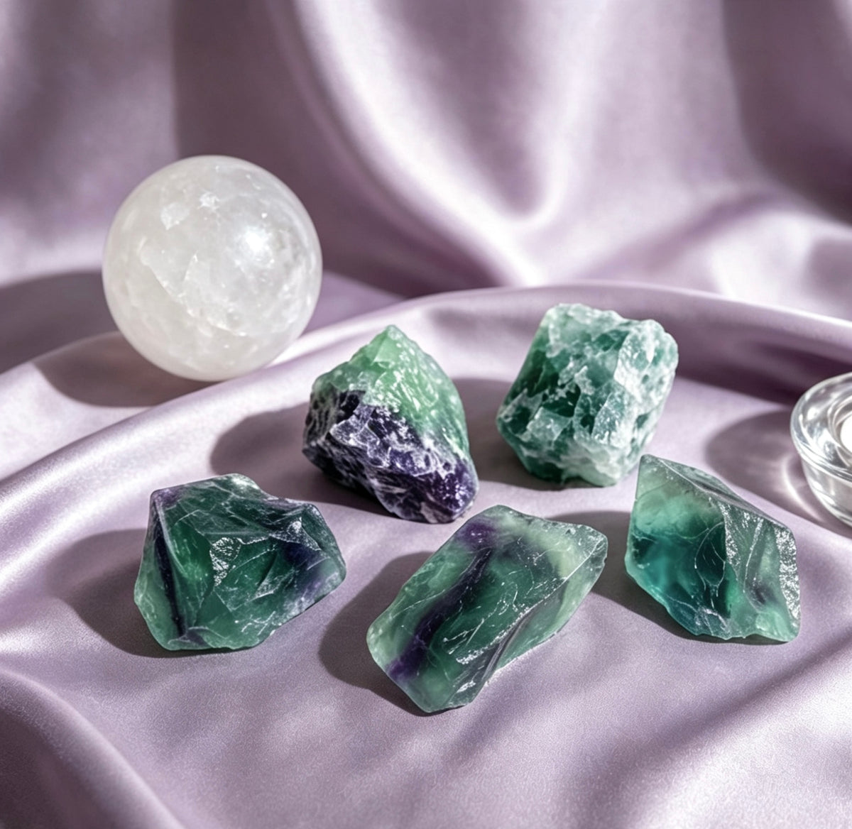 Raw Feather Fluorite Stones | Natural Rough Crystal 100g Bag