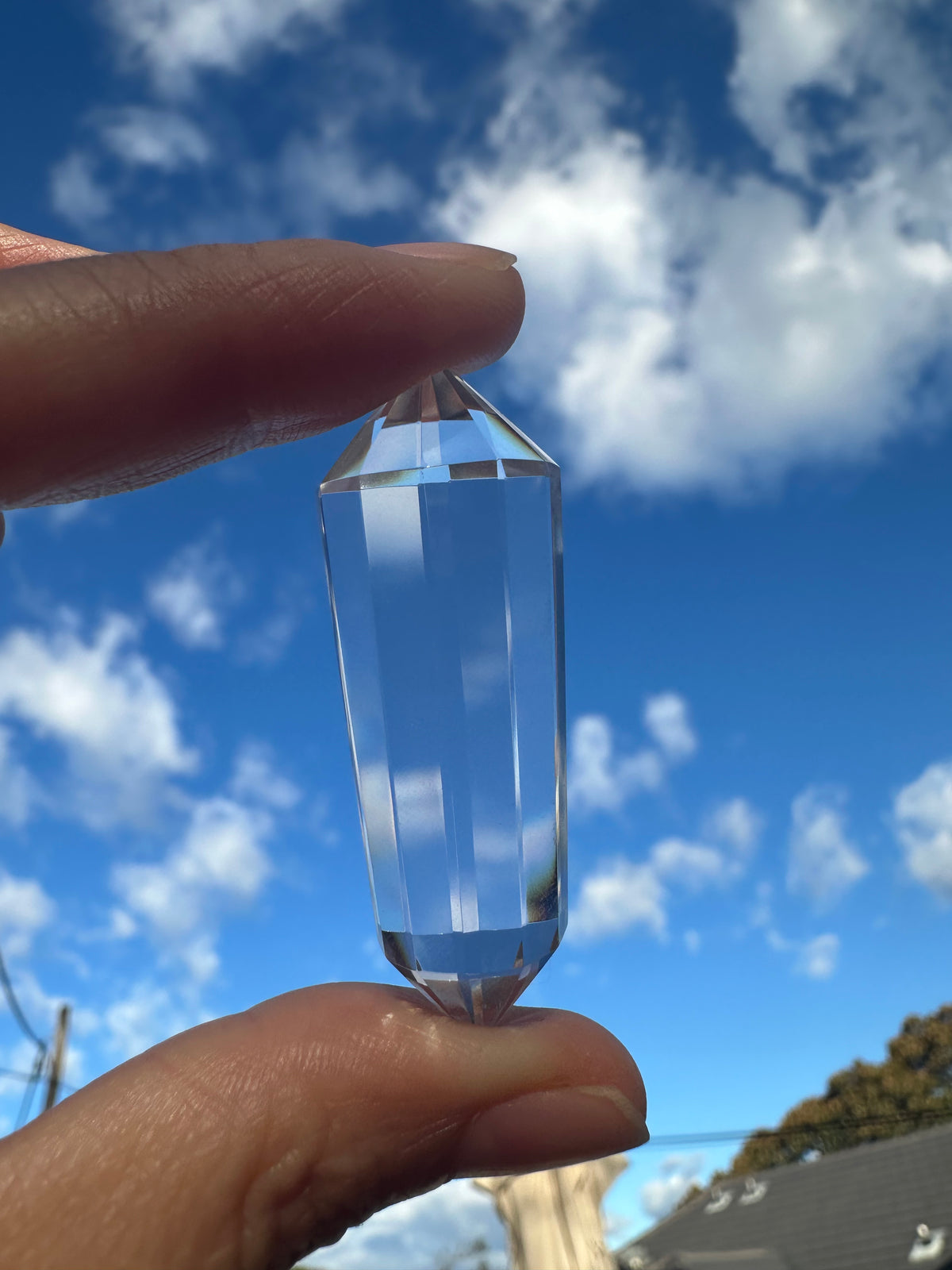 Vogel-Style Clear Quartz Wand | 12-Facet Double-Terminated 5cm