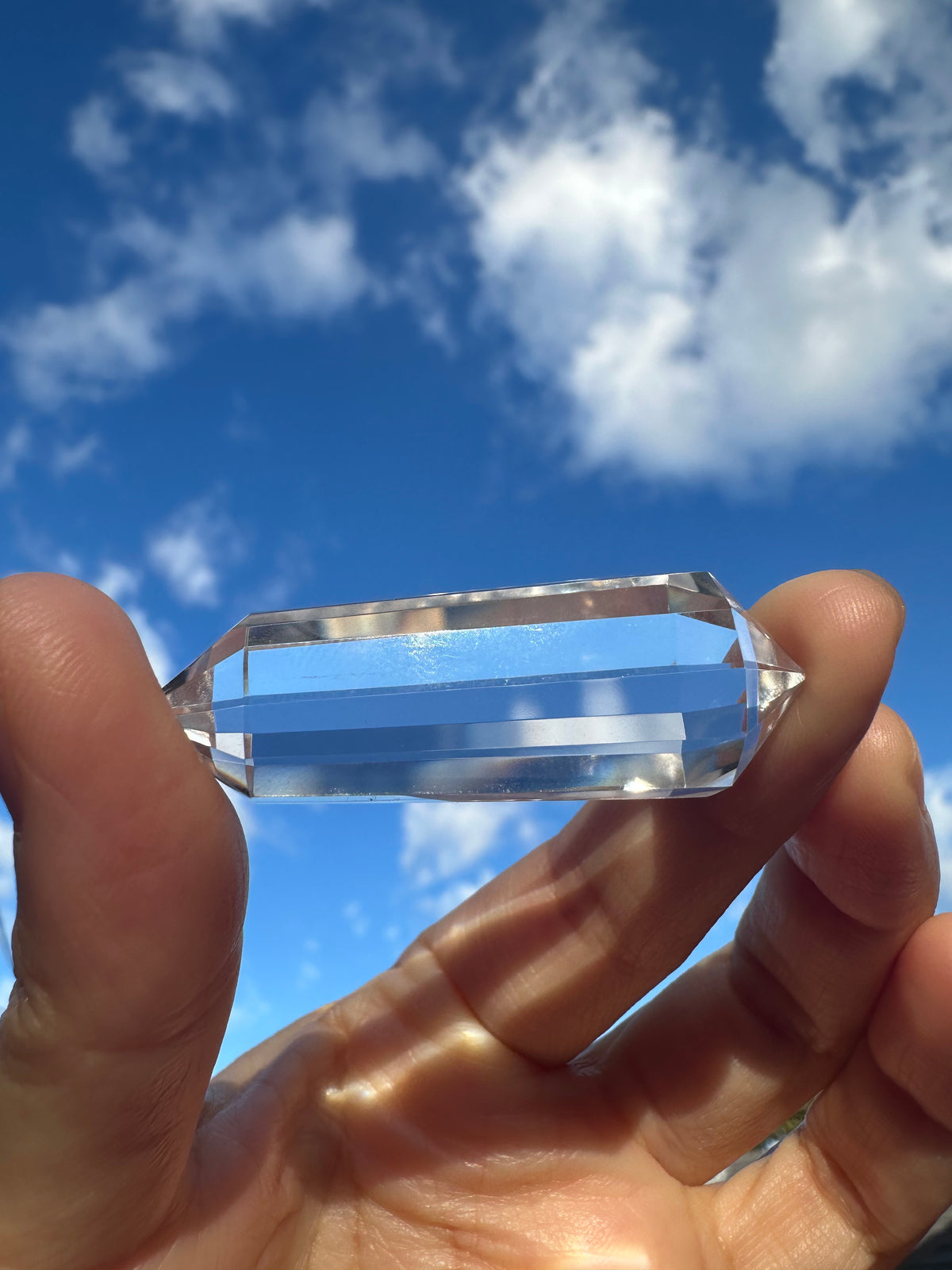 Vogel-Style Clear Quartz Wand | 12-Facet Double-Terminated 5cm
