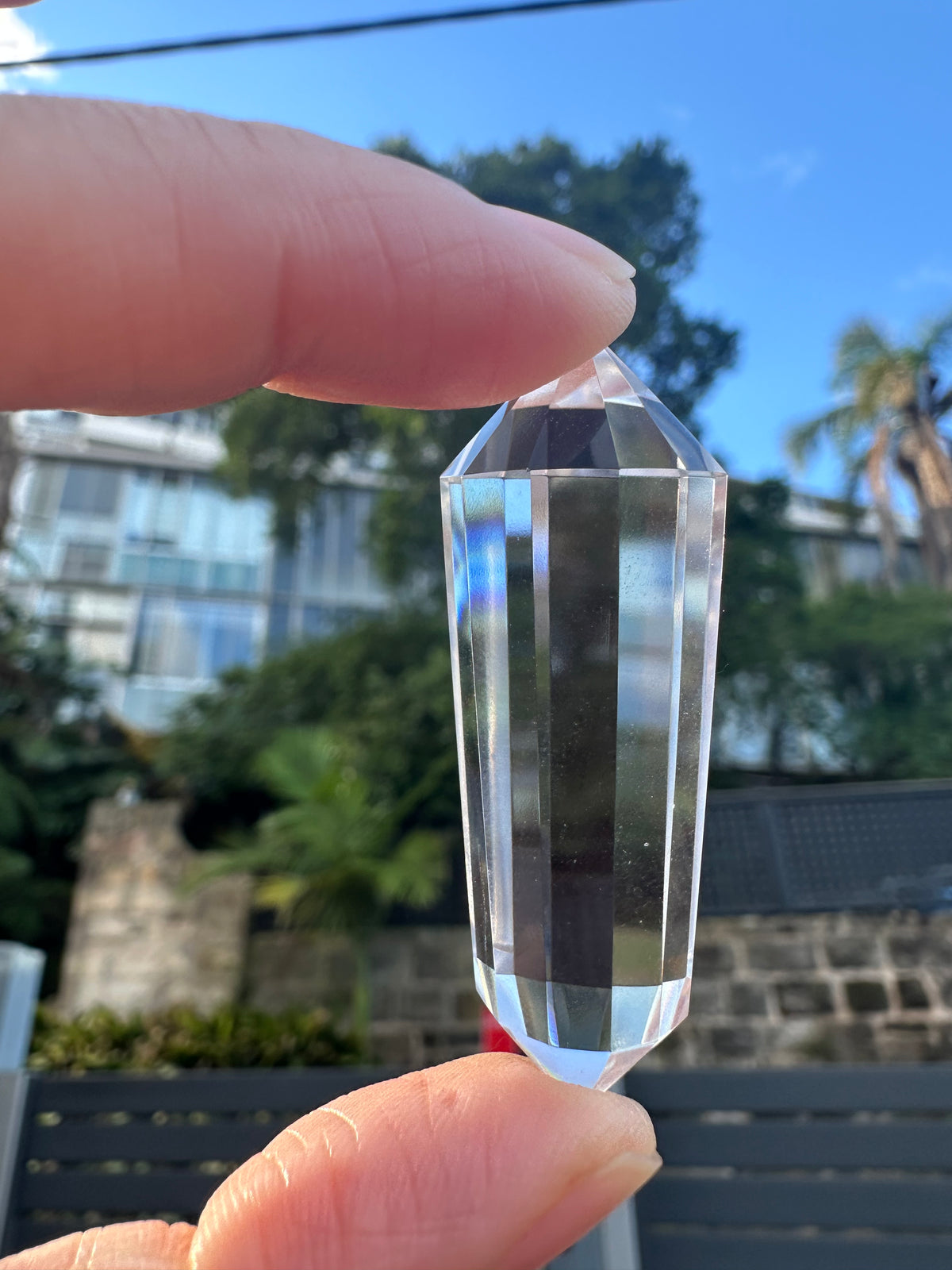 Vogel-Style Clear Quartz Wand | 12-Facet Double-Terminated 5cm