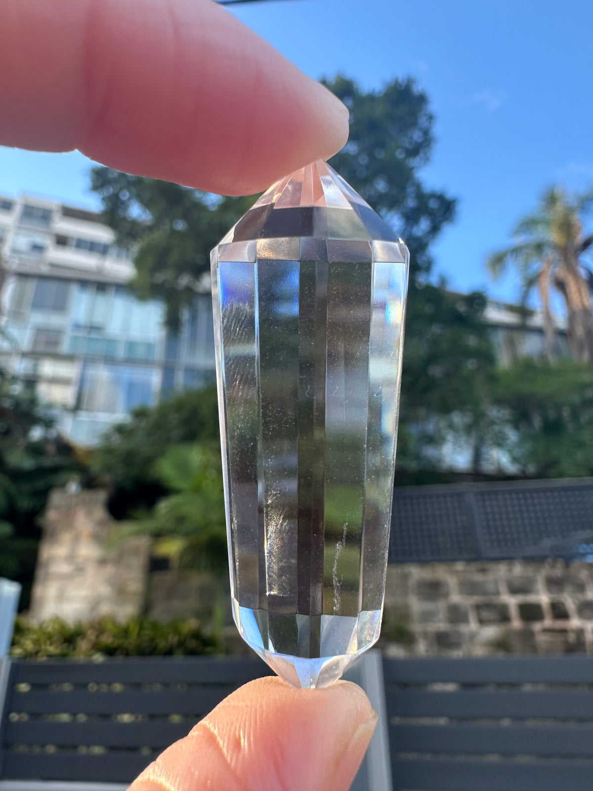 Vogel-Style Clear Quartz Wand | 12-Facet Double-Terminated 5cm