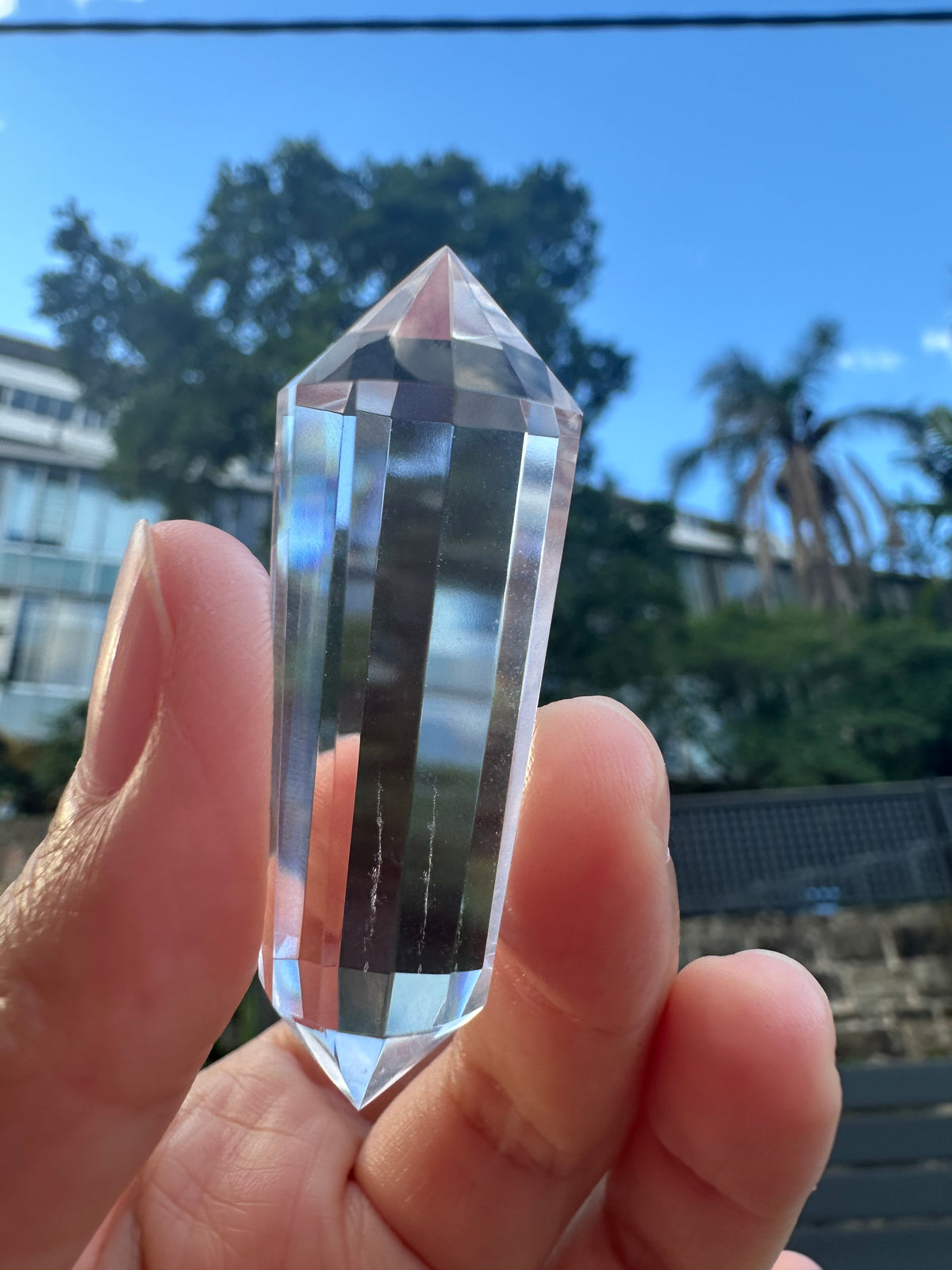 Vogel-Style Clear Quartz Wand | 12-Facet Double-Terminated 5cm