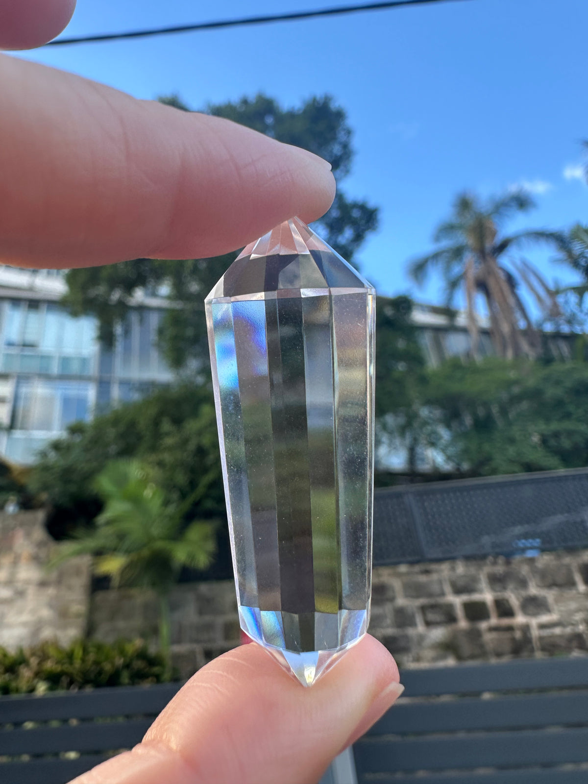 Vogel-Style Clear Quartz Wand | 12-Facet Double-Terminated 5cm