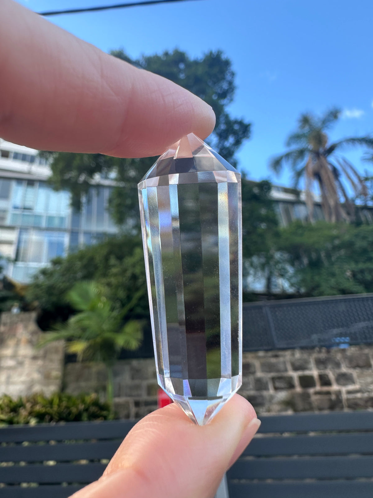 Vogel-Style Clear Quartz Wand | 12-Facet Double-Terminated 5cm