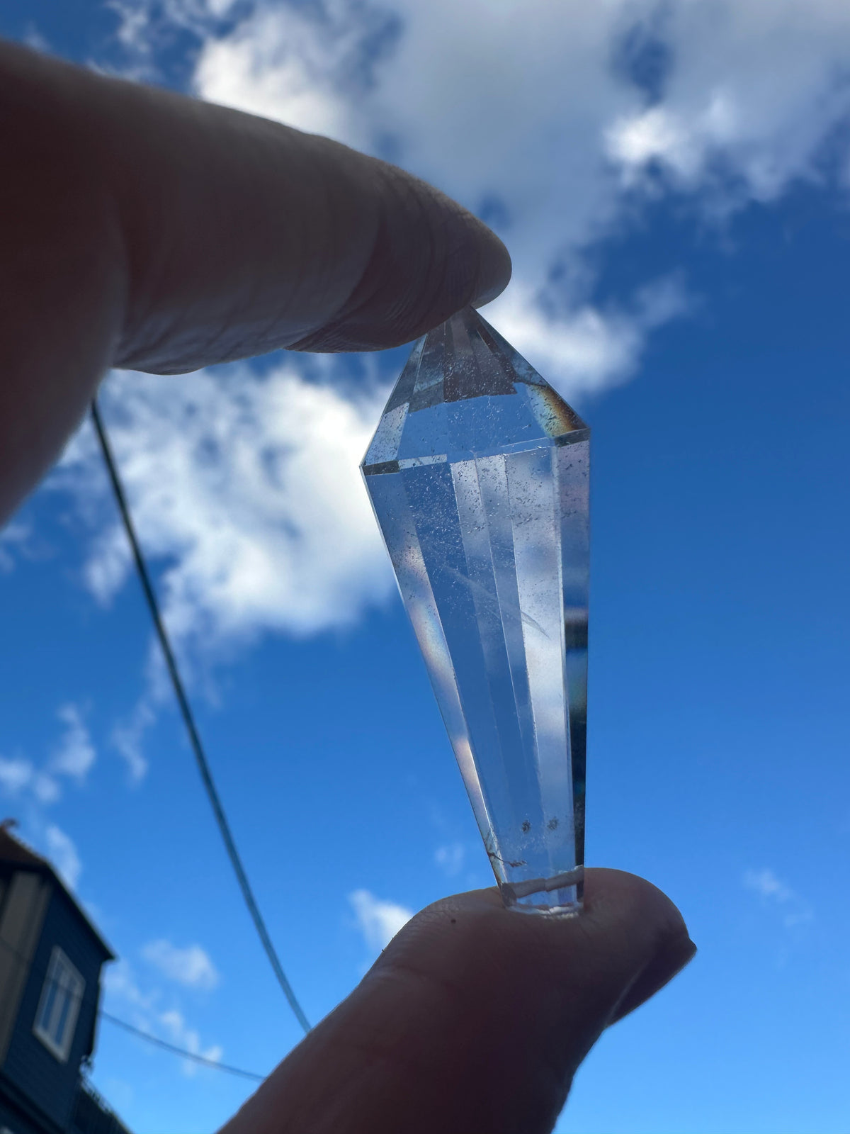 Drilled Vogel-Style Quartz Wand | 12-Facet 5cm Pendant Point