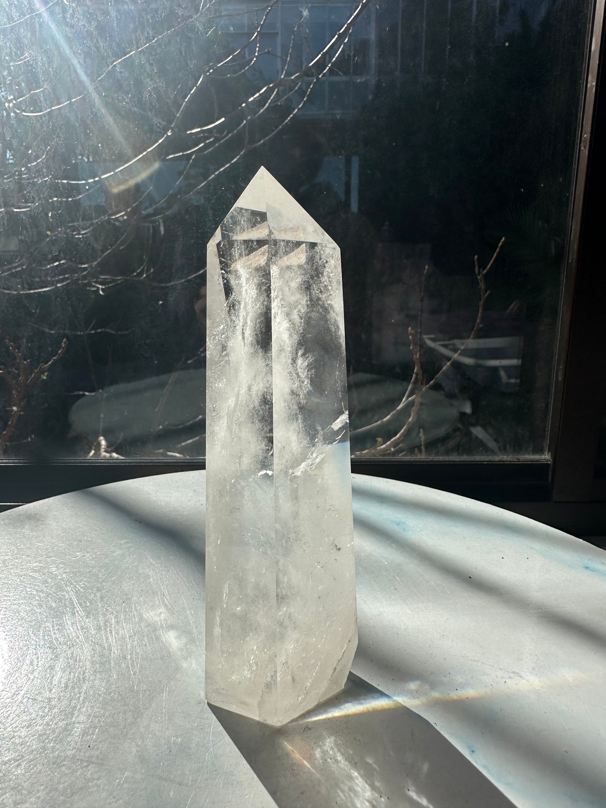 Brazilian Clear Quartz Tower with Rainbow | 645g 16cm Exact Piece #33