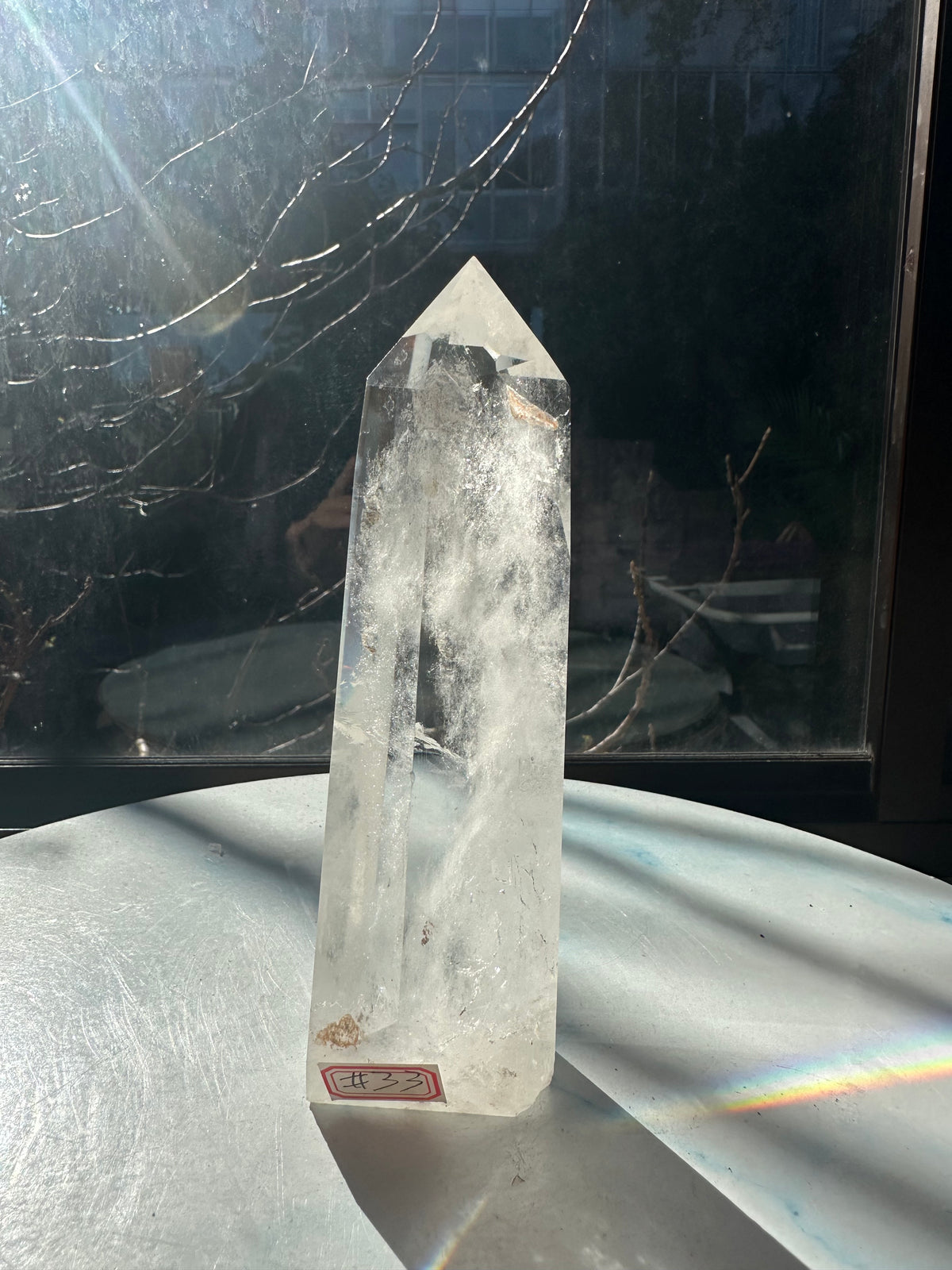 Brazilian Clear Quartz Tower with Rainbow | 645g 16cm Exact Piece #33