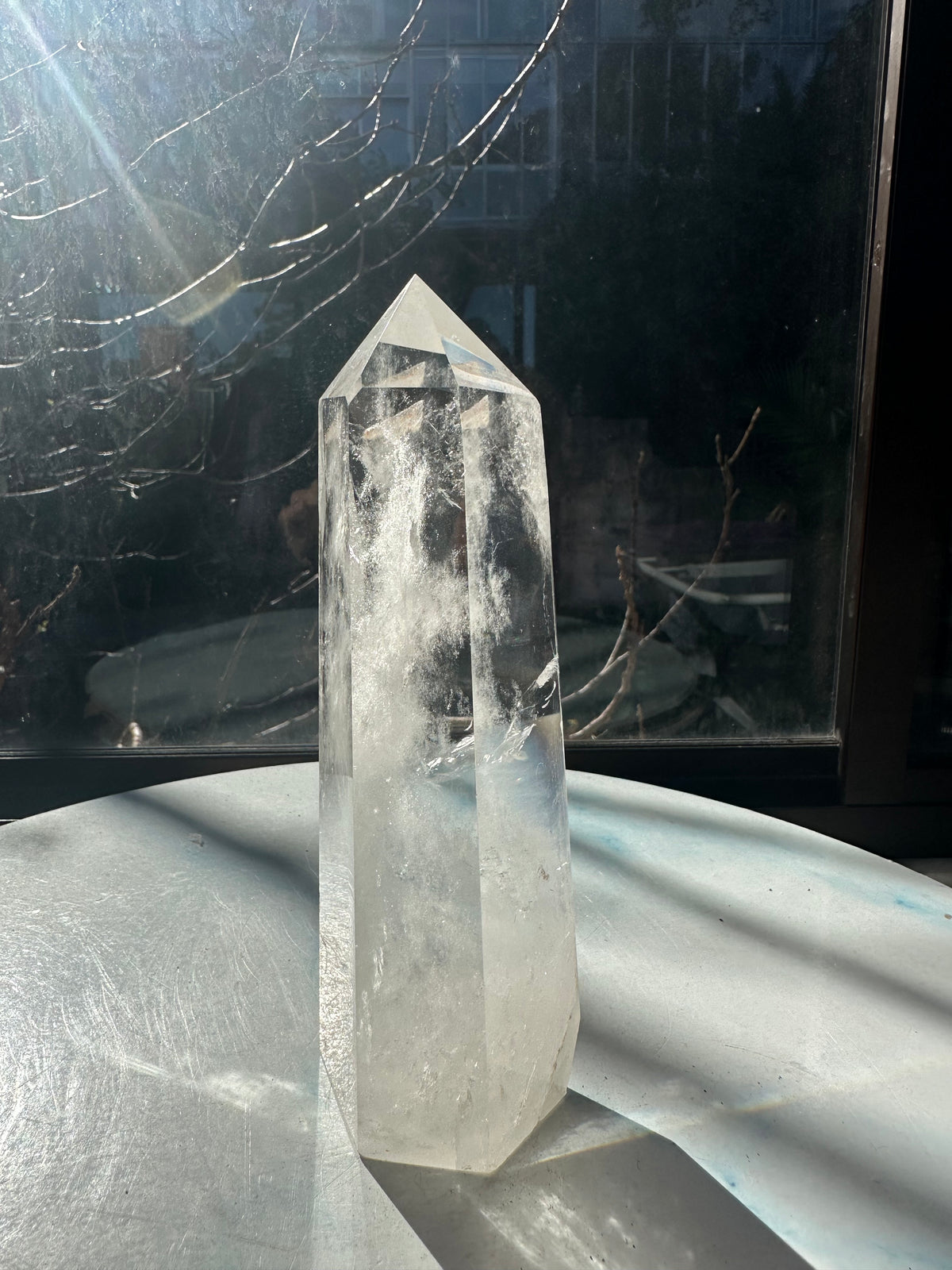 Brazilian Clear Quartz Tower with Rainbow | 645g 16cm Exact Piece #33