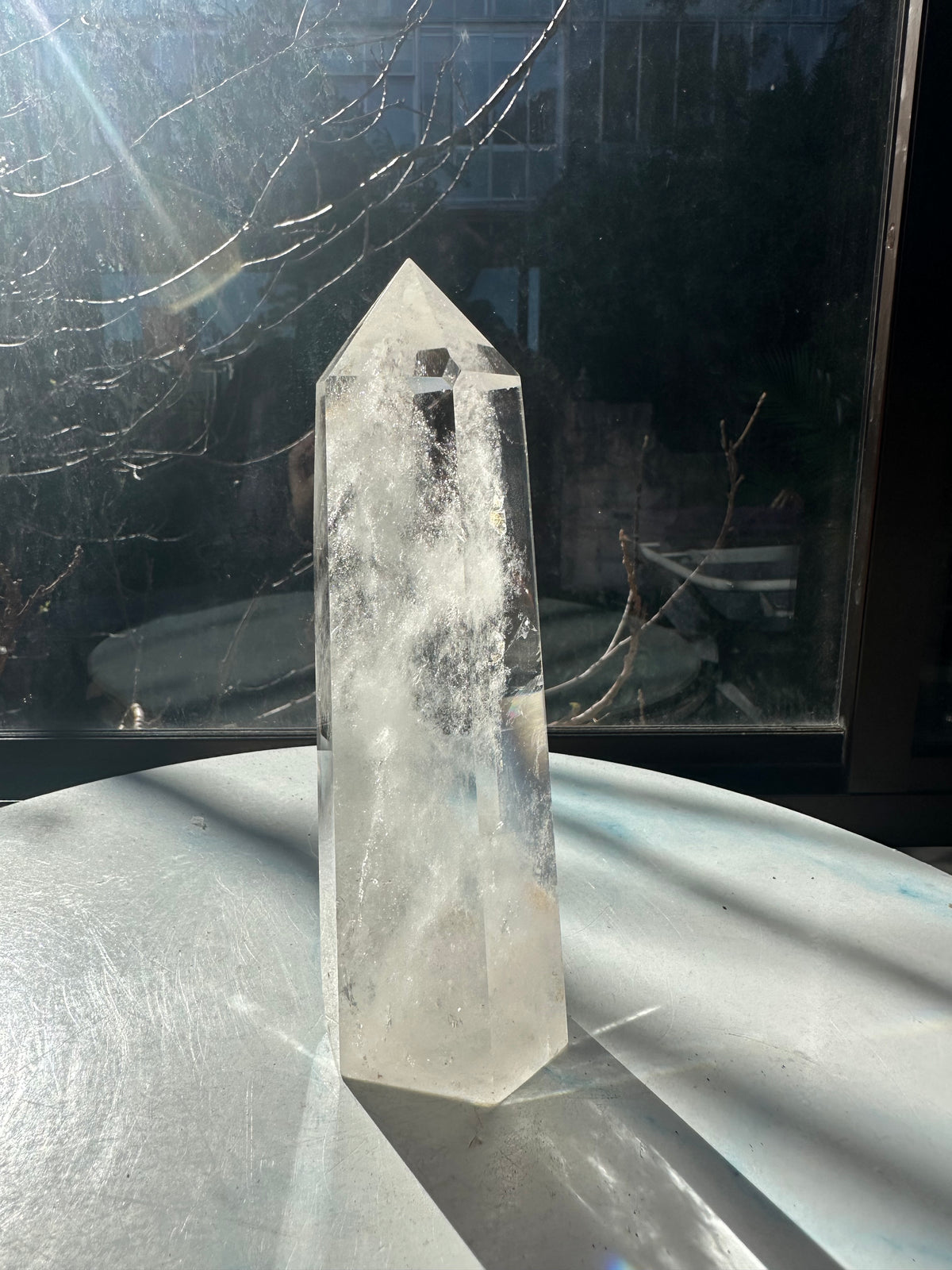 Brazilian Clear Quartz Tower with Rainbow | 645g 16cm Exact Piece #33