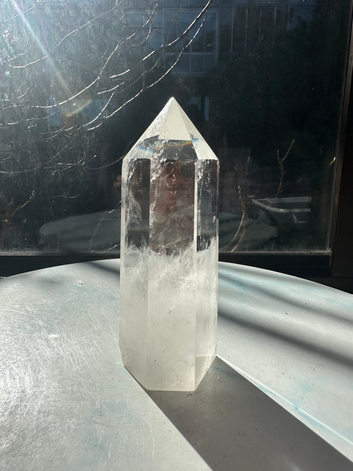 Brazilian Clear Quartz Tower with Natural Veils | 461g 14.1cm Exact Piece #35