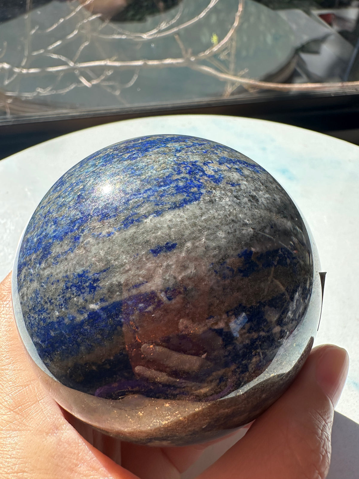 Lapis Lazuli Sphere with Golden Pyrite | 798g 7.9cm Exact Piece #1