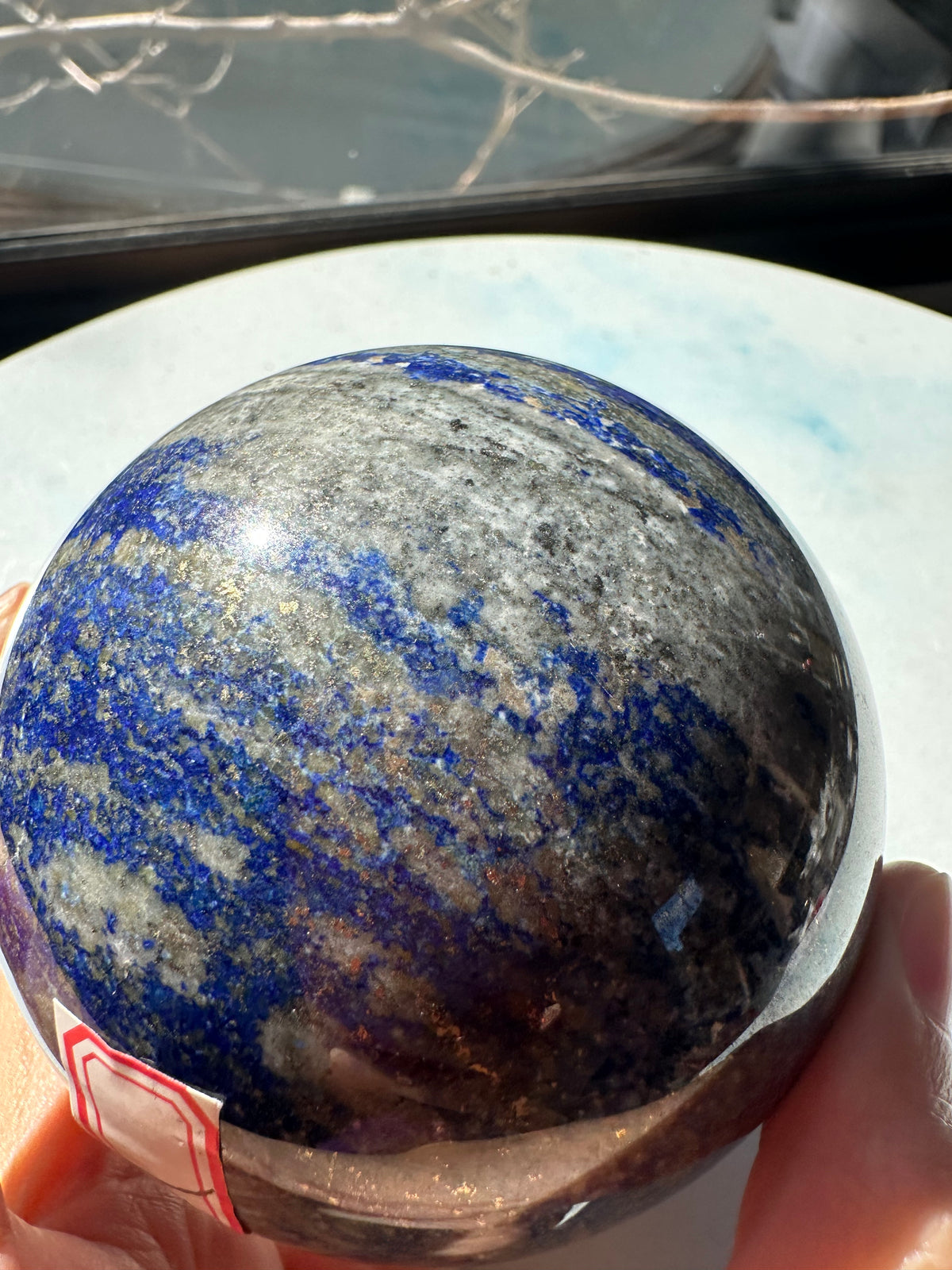 Lapis Lazuli Sphere with Golden Pyrite | 798g 7.9cm Exact Piece #1