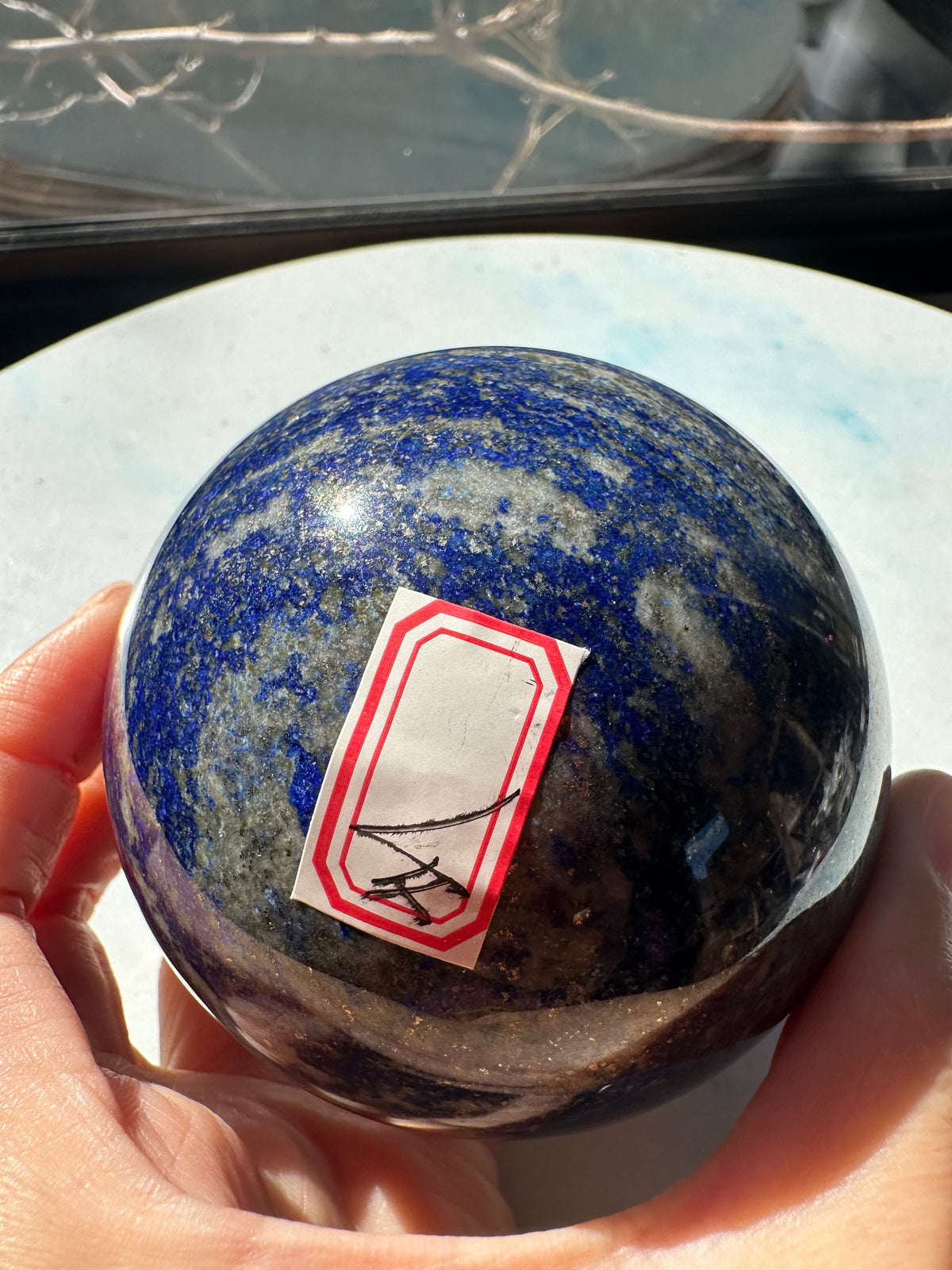 Lapis Lazuli Sphere with Golden Pyrite | 798g 7.9cm Exact Piece #1
