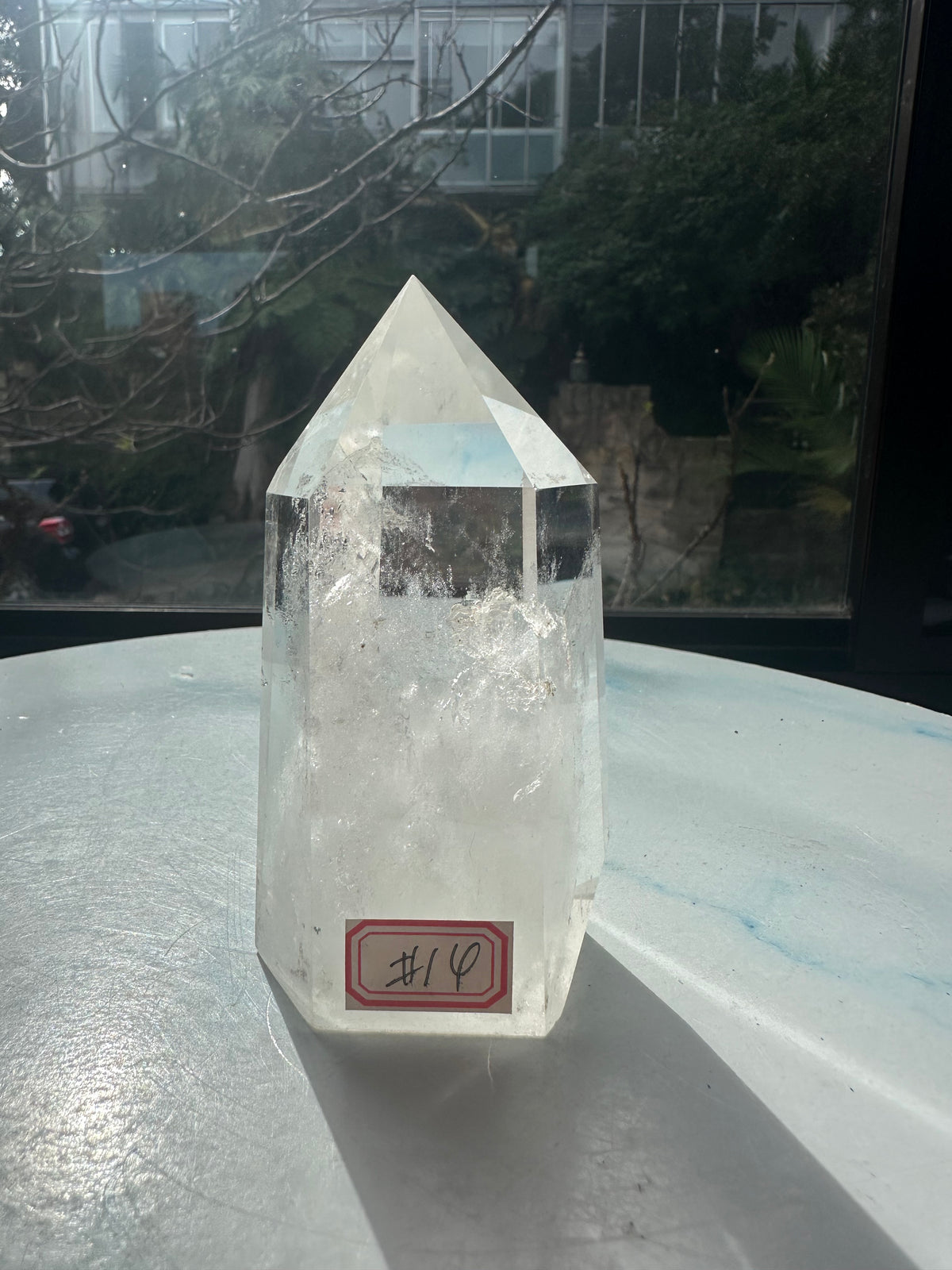 Brazilian Clear Quartz Tower with Natural Veils | 425g 10.8cm Exact Piece #14