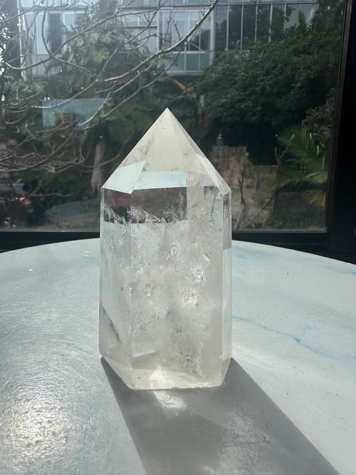 Brazilian Clear Quartz Tower with Natural Veils | 425g 10.8cm Exact Piece #14