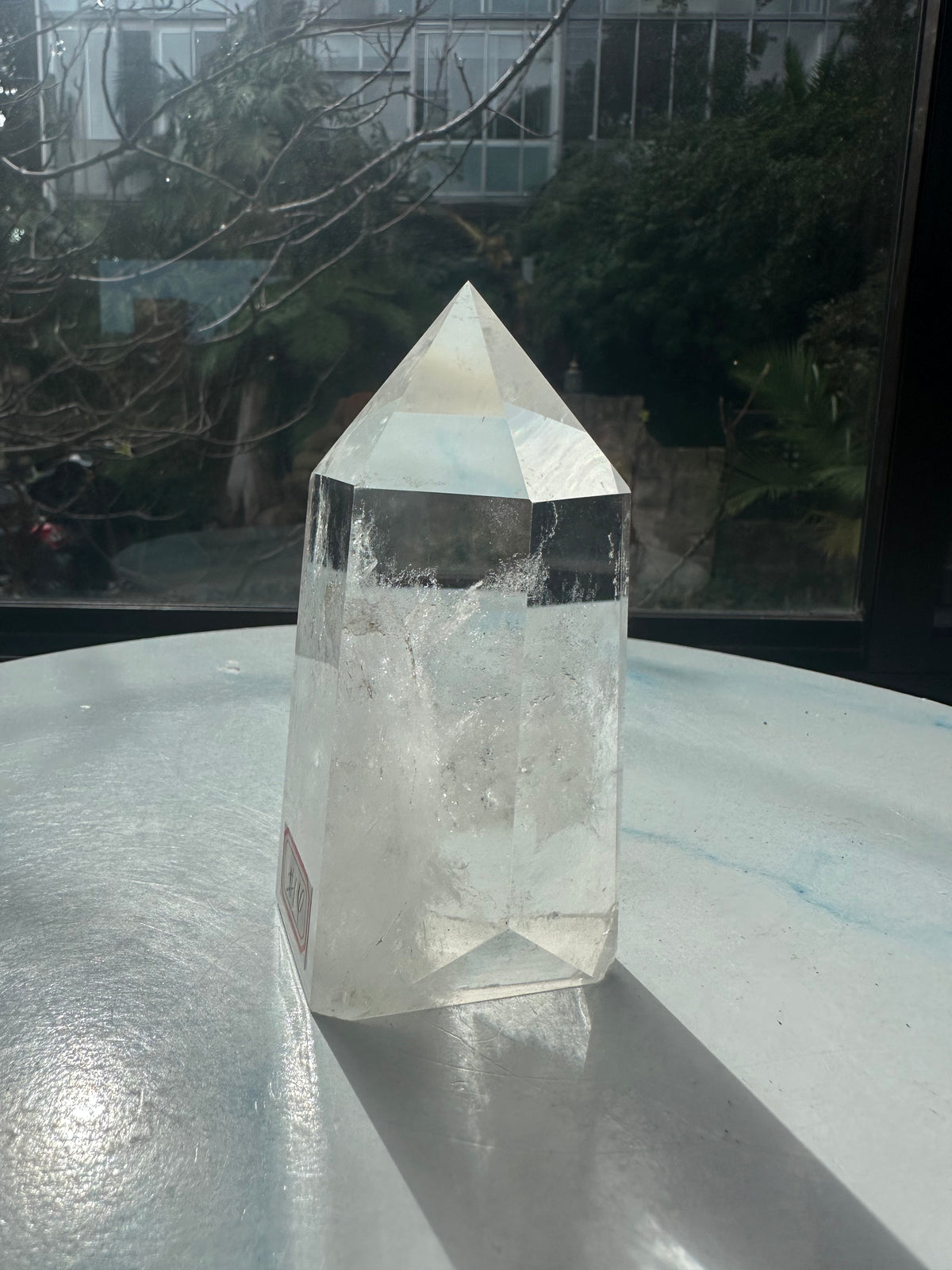 Brazilian Clear Quartz Tower with Natural Veils | 425g 10.8cm Exact Piece #14