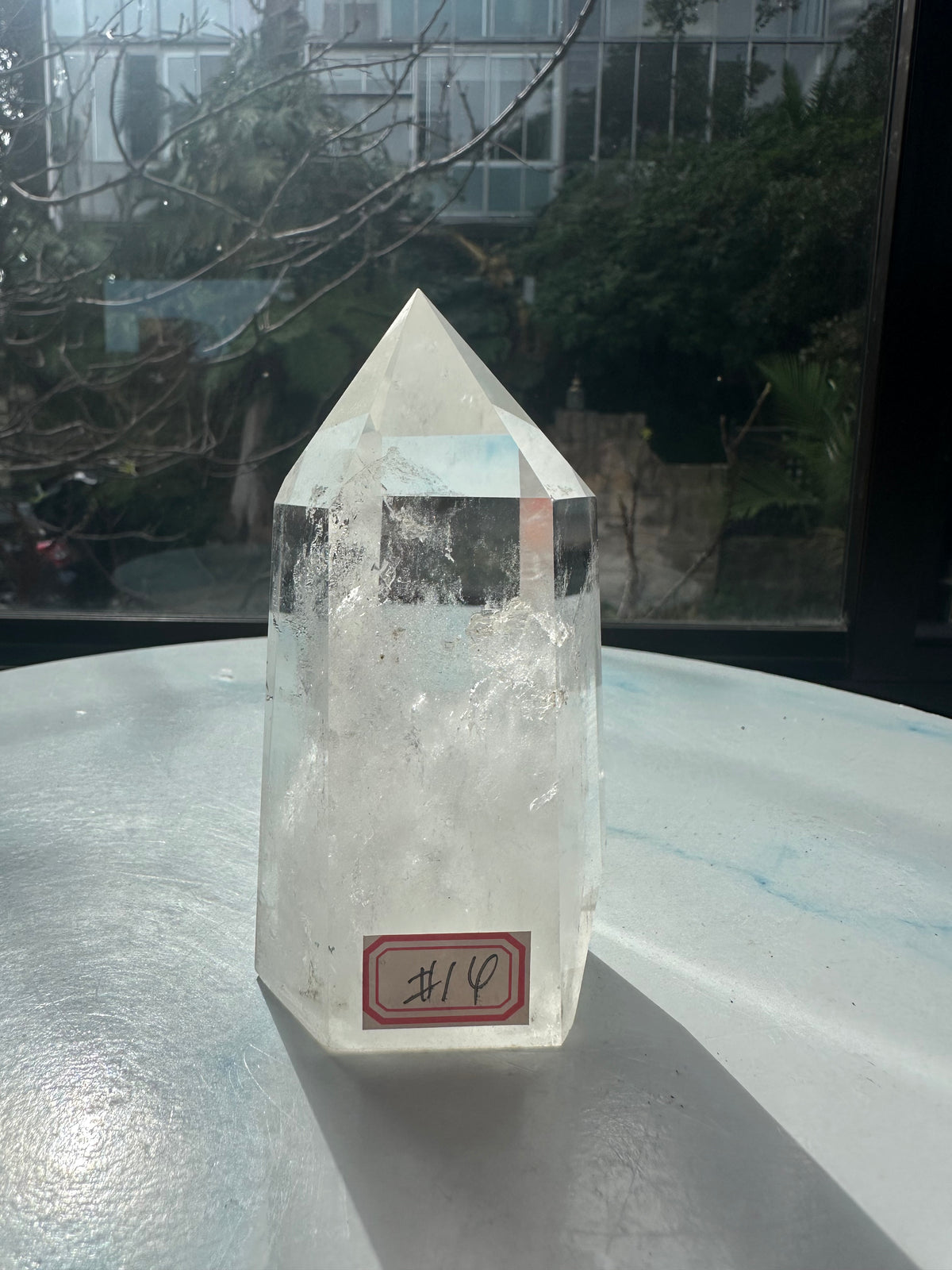Brazilian Clear Quartz Tower with Natural Veils | 425g 10.8cm Exact Piece #14