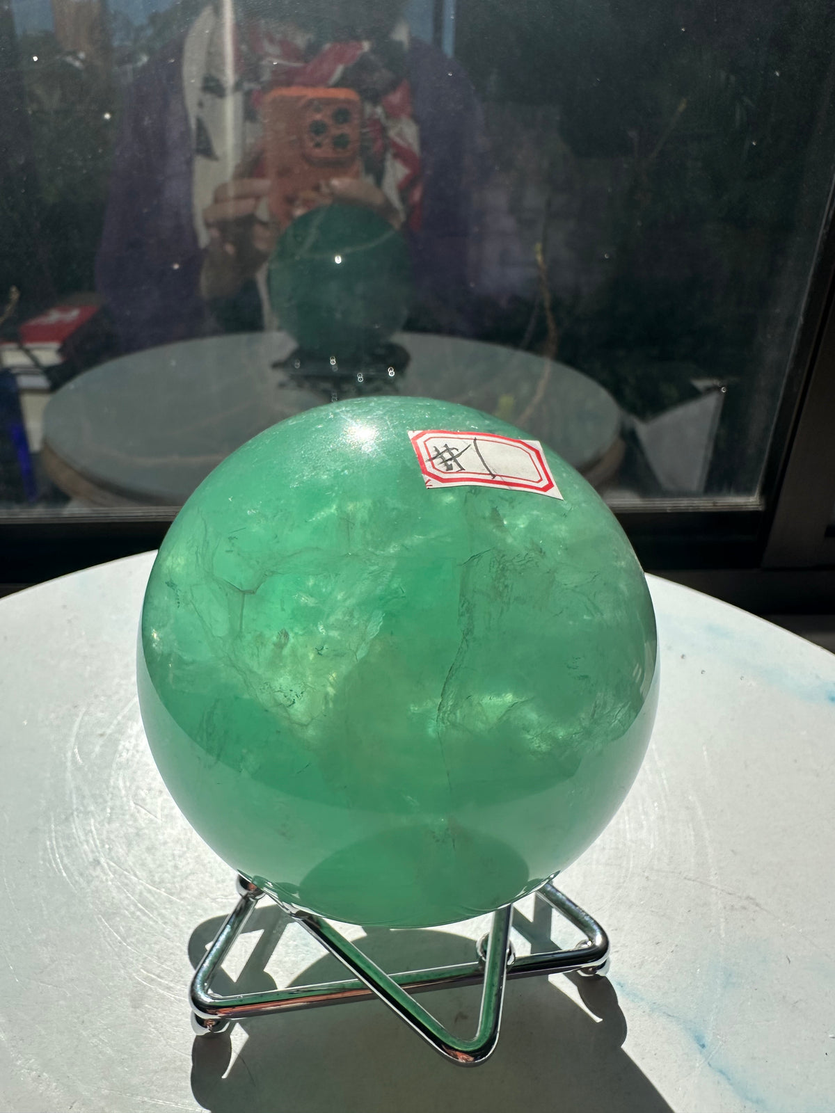 Green Fluorite Sphere with Layered Green Zoning | 1.58kg 9.6cm Exact Piece #1