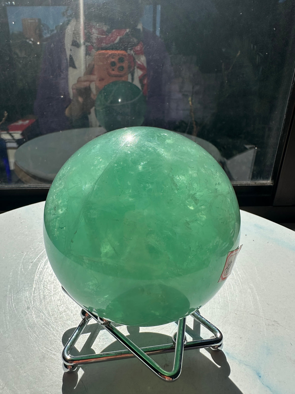 Green Fluorite Sphere with Layered Green Zoning | 1.58kg 9.6cm Exact Piece #1