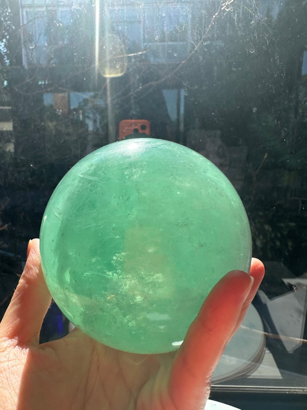 Green Fluorite Sphere with Layered Green Zoning | 1.58kg 9.6cm Exact Piece #1