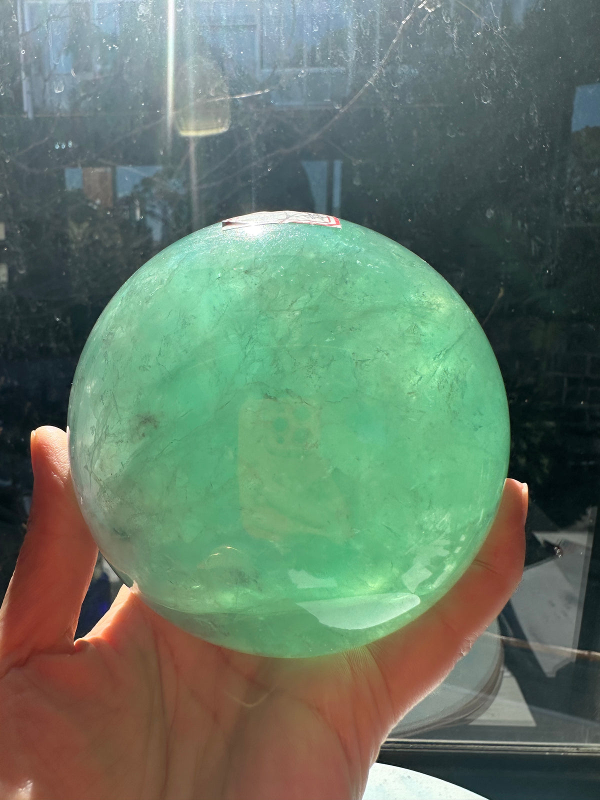 Green Fluorite Sphere with Layered Green Zoning | 1.58kg 9.6cm Exact Piece #1