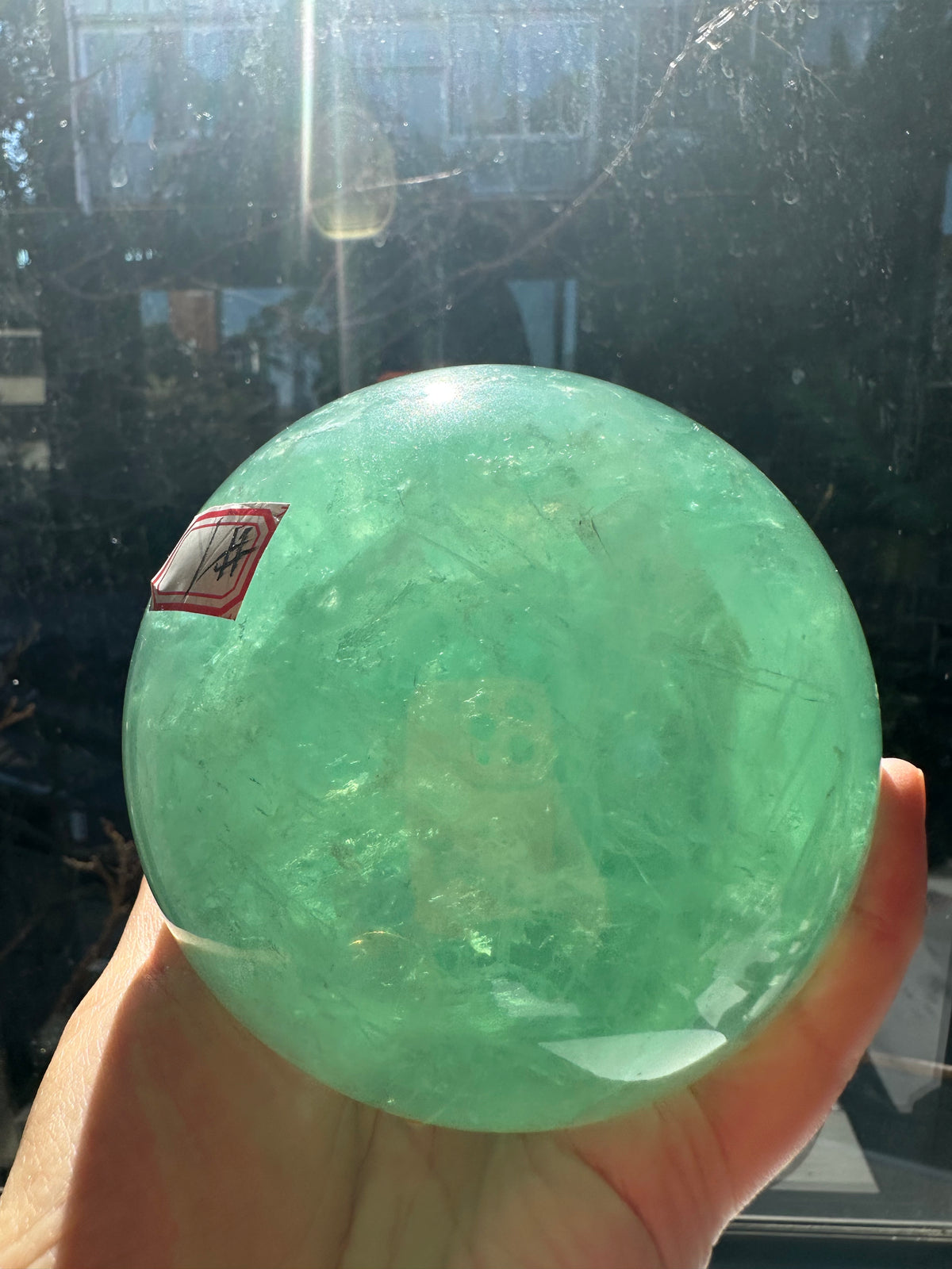 Green Fluorite Sphere with Layered Green Zoning | 1.58kg 9.6cm Exact Piece #1