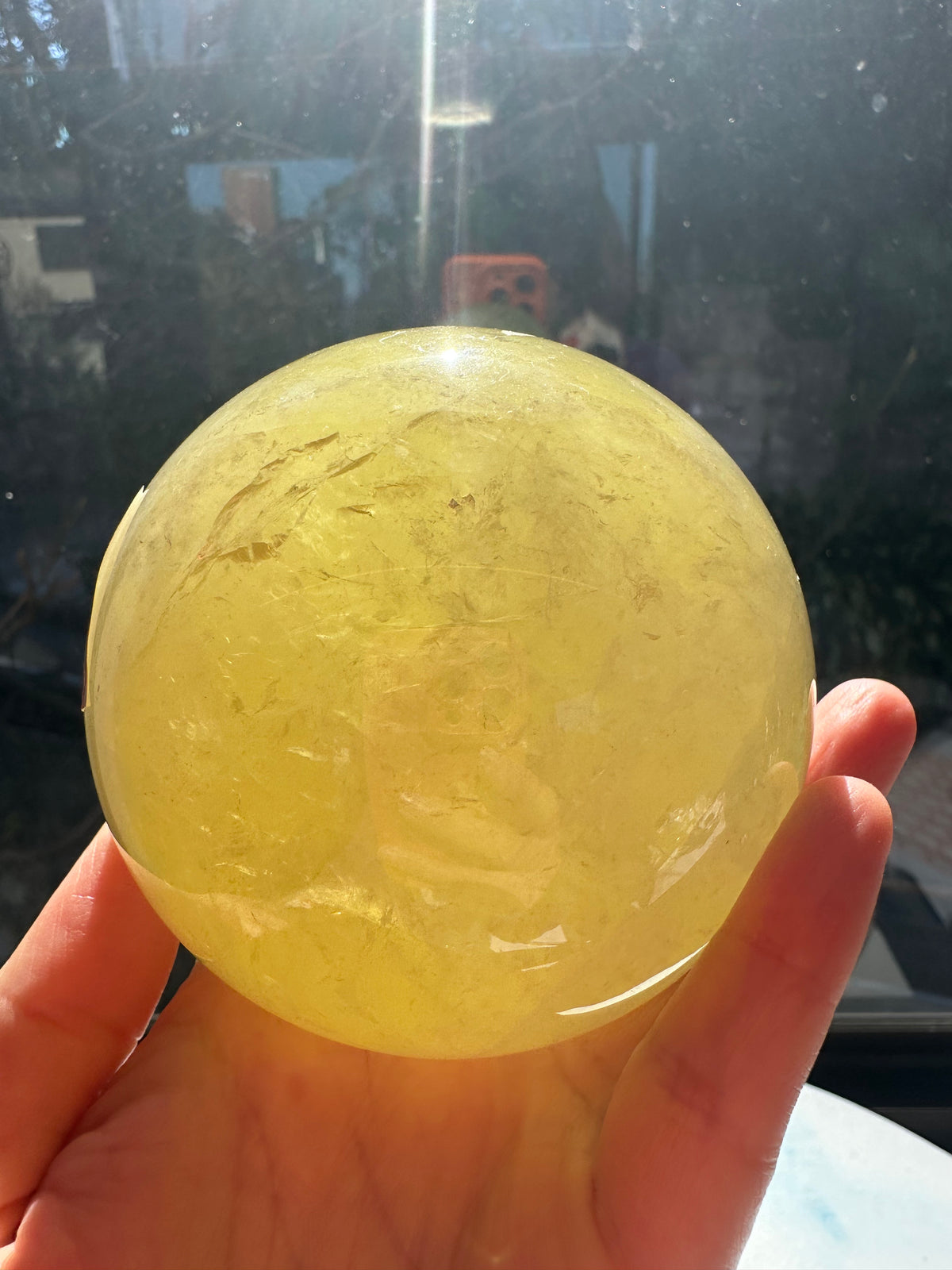 Brazilian Citrine Sphere with Golden Colour, Exact Piece #2 – alternate angle
