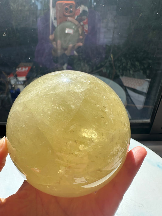 Large Natural Brazilian Citrine Sphere – Abundance Crystal Ball #3