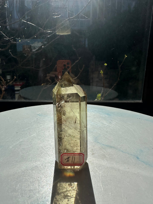 Natural Brazilian Citrine Tower #11 – Rainbow Crystal Point