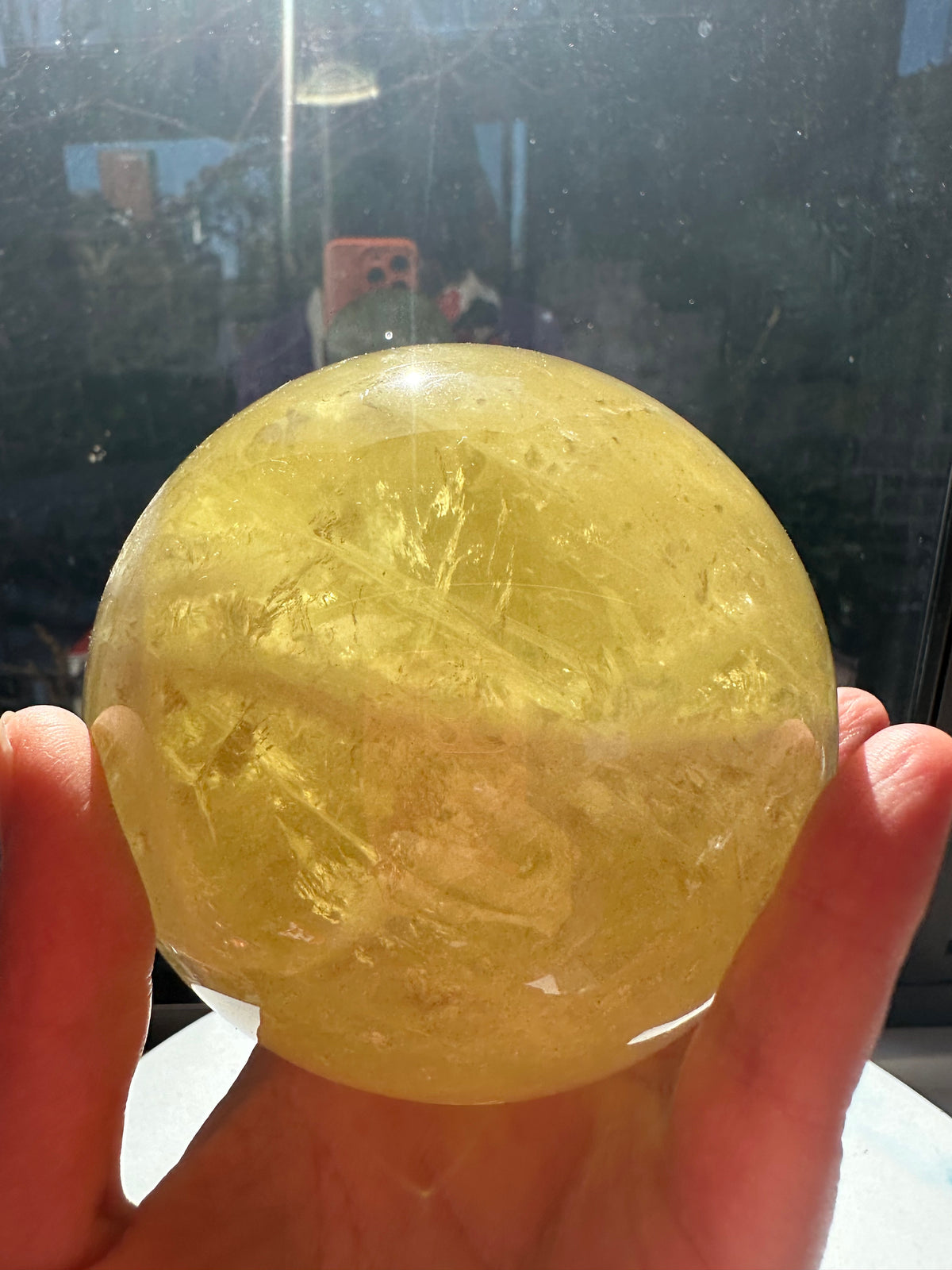 Brazilian Citrine Sphere with Rainbow, Exact Piece #7 – alternate view 18