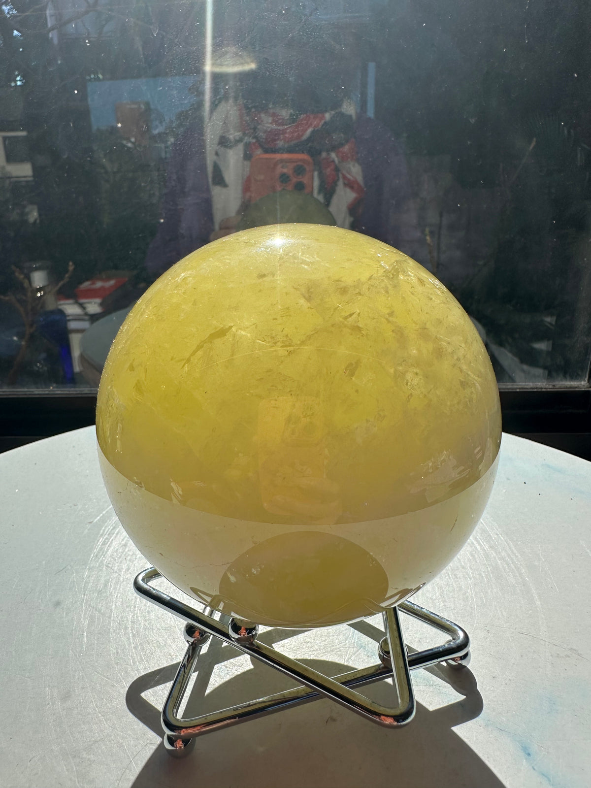 Brazilian Citrine Sphere with Golden Colour, Exact Piece #9 – product view