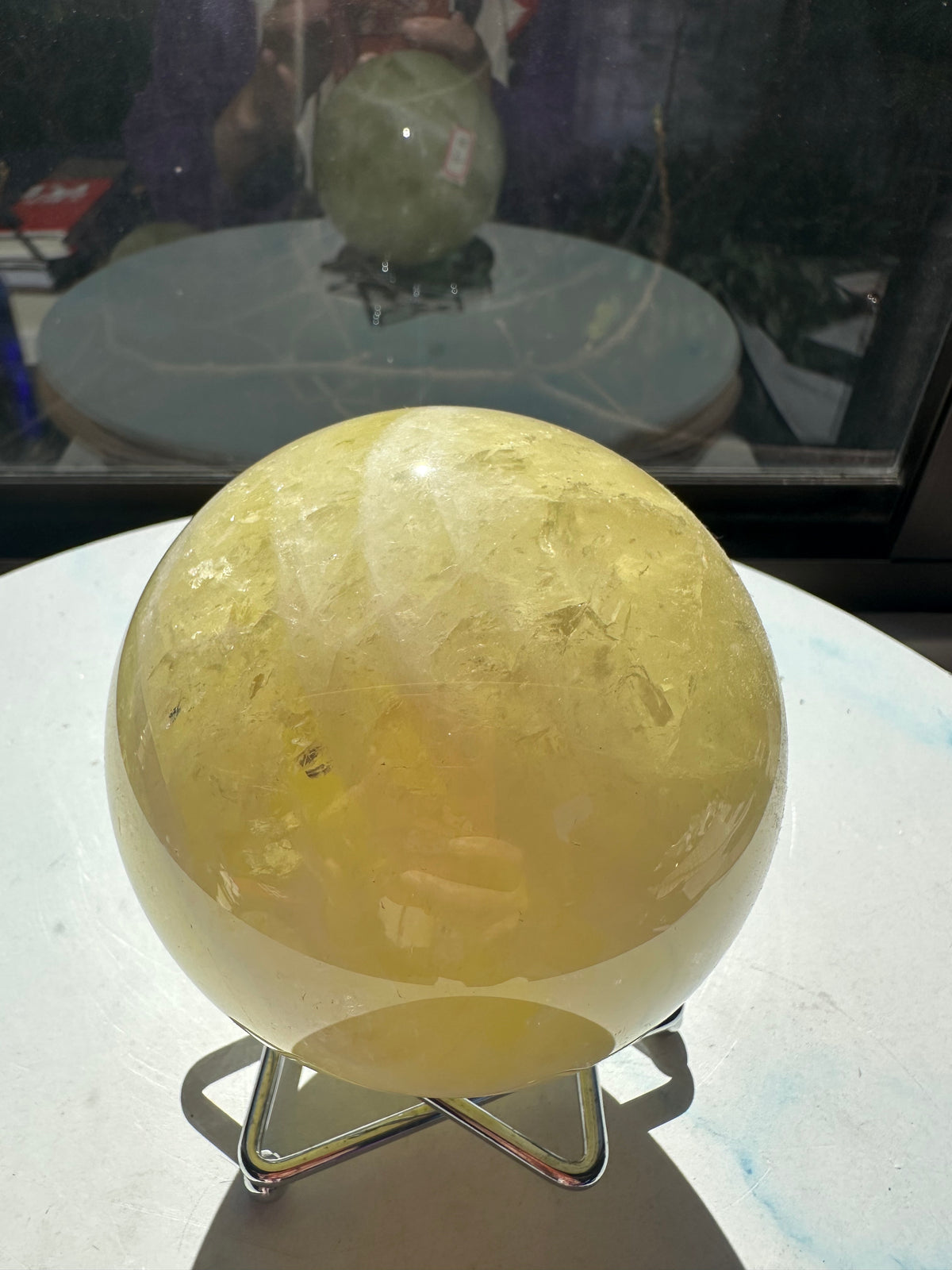 Brazilian Citrine Sphere with Golden Colour, Exact Piece #9 – alternate angle